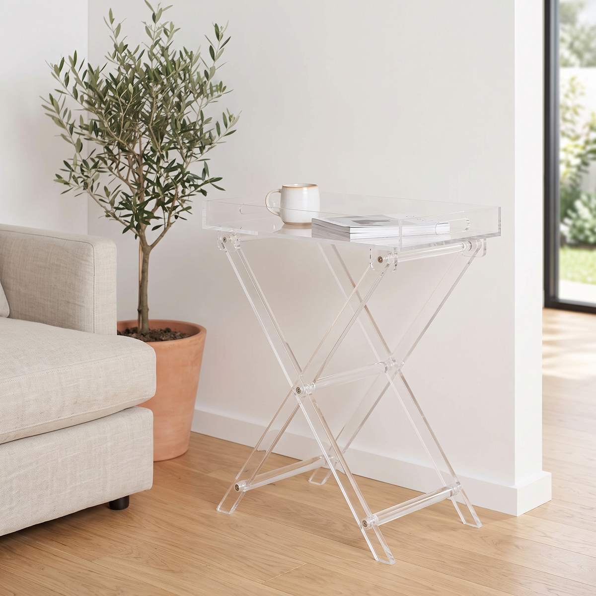 Askim Acrylic Folding Tray Table