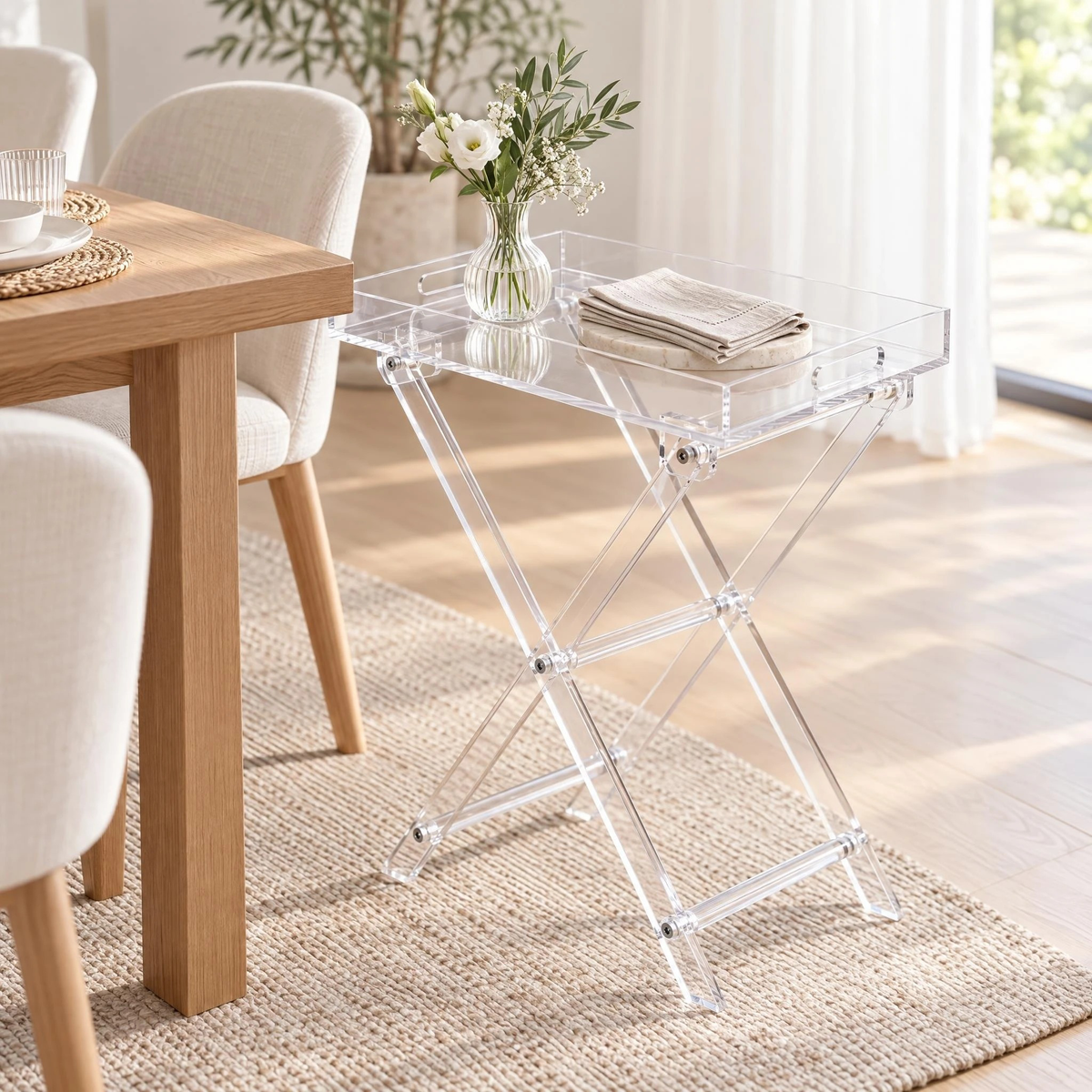 Askim Acrylic Folding Tray Table