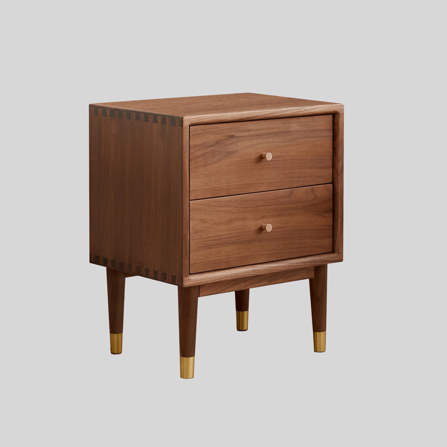 Walnut Bedside Table _ Set of 2 Vejle Solid Walnut Wood