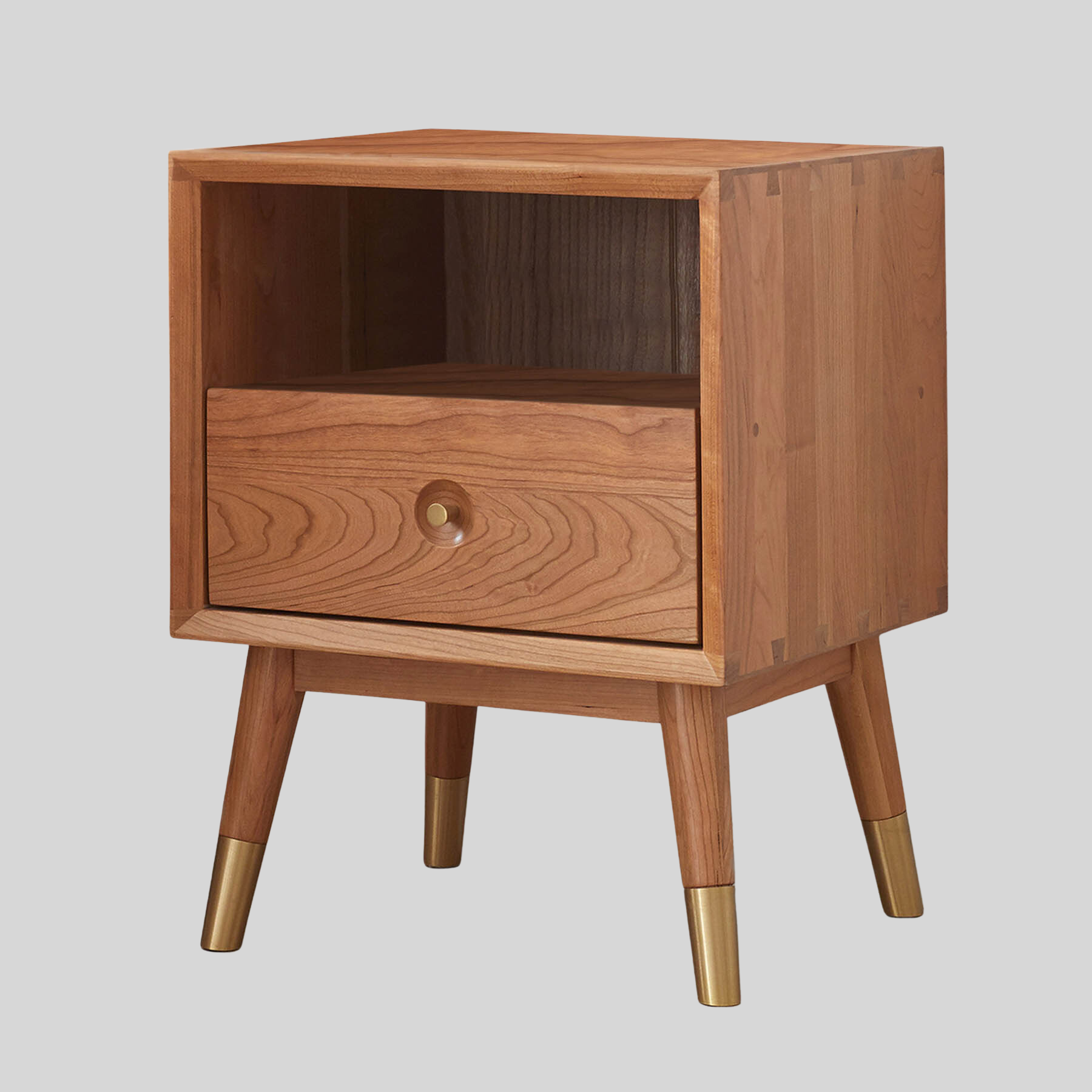 Set of 2 Koge Cherry Wood Bedside Table