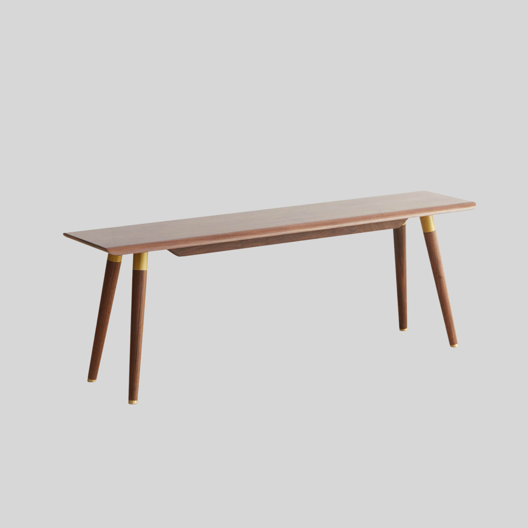 Haregade Solid Walnut Wood Ottoman Bench