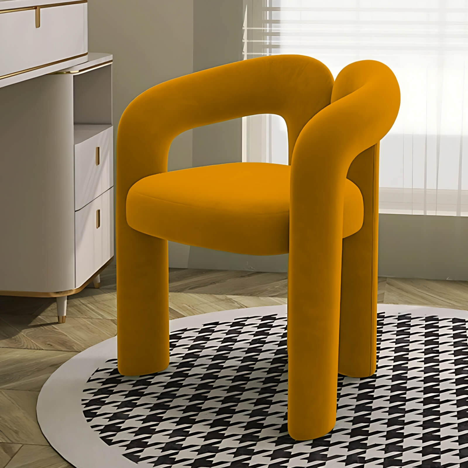 Sandness Padded Lounge Accent Chair | Replica Dudet Chair