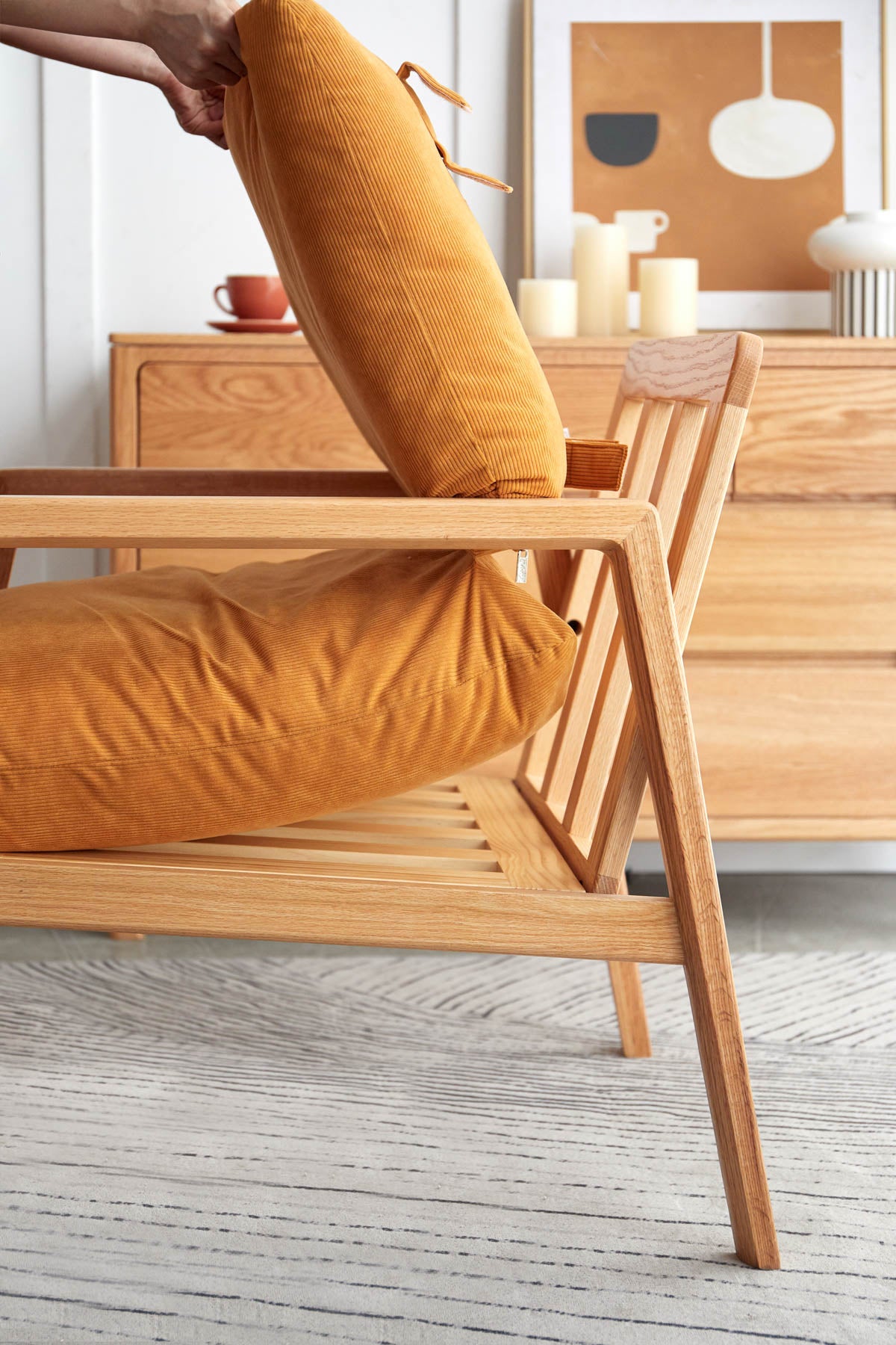 Niane Solid Oak Armchair