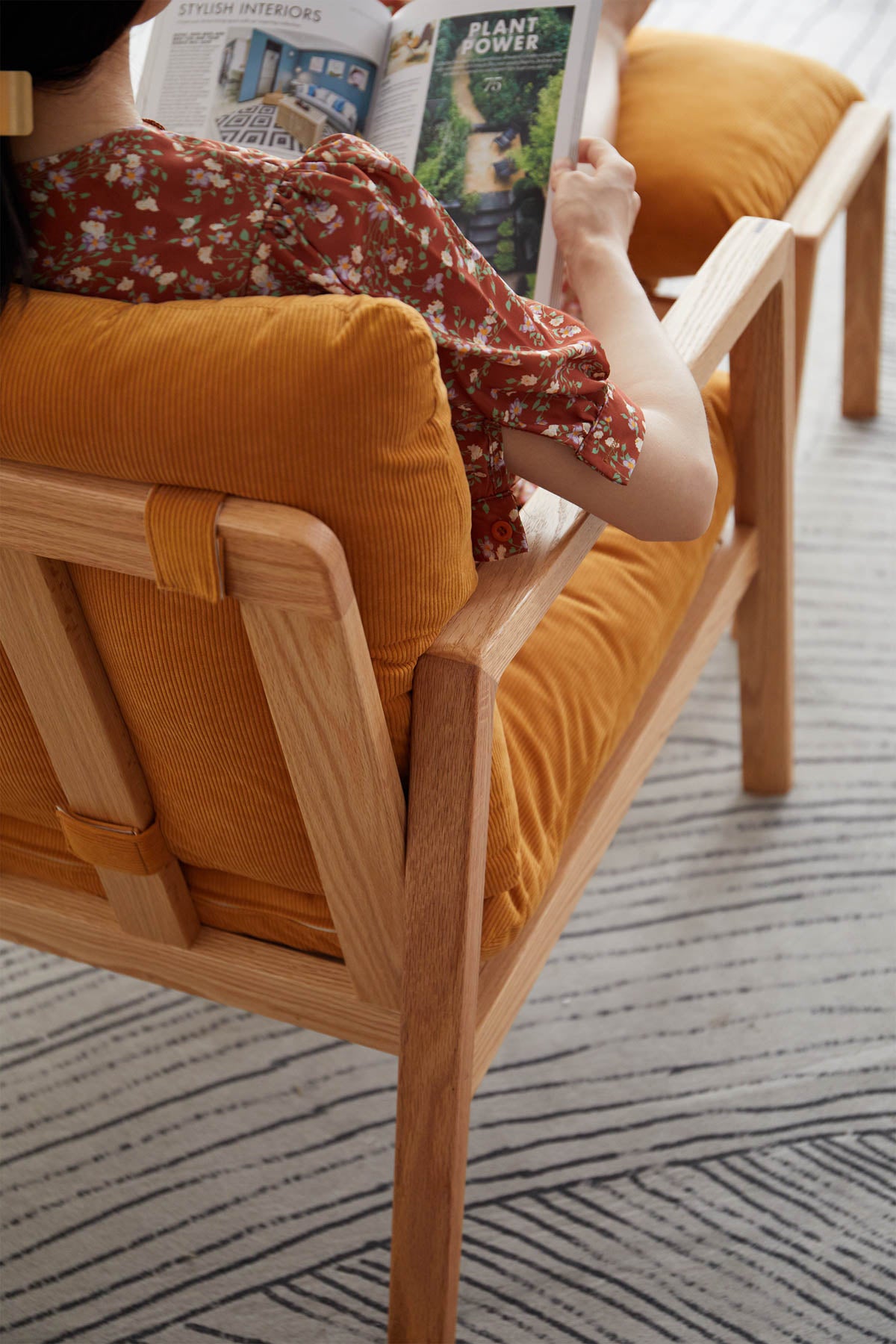 Niane Solid Oak Armchair