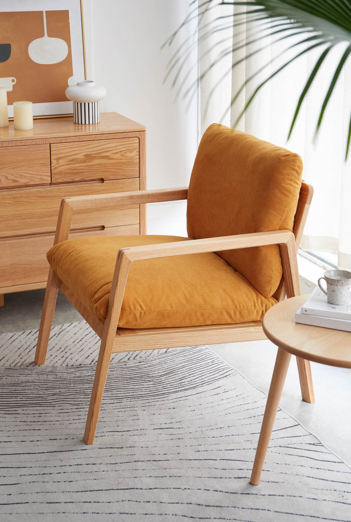 Niane Solid Oak Armchair