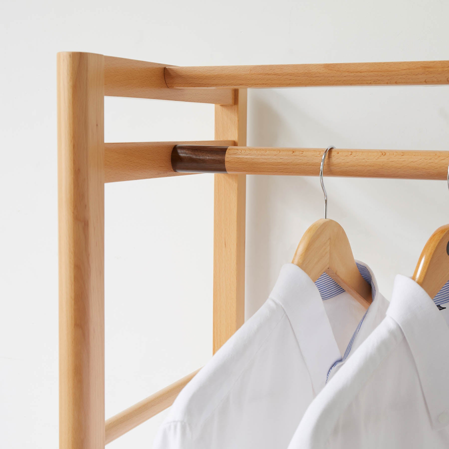 Roskilde 2 Tier Solid Beechwood Clothing Rack