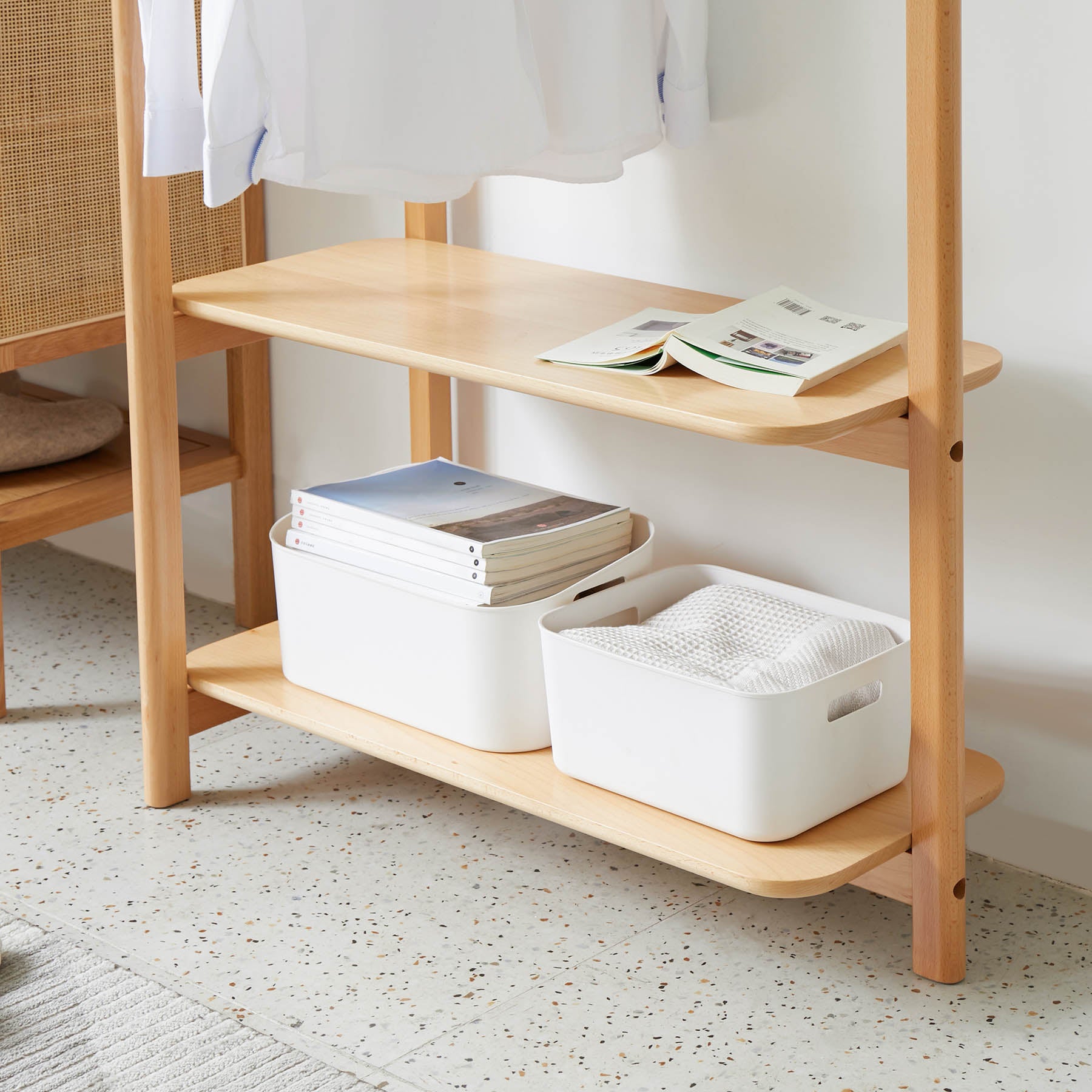 Roskilde 2 Tier Solid Beechwood Clothing Rack