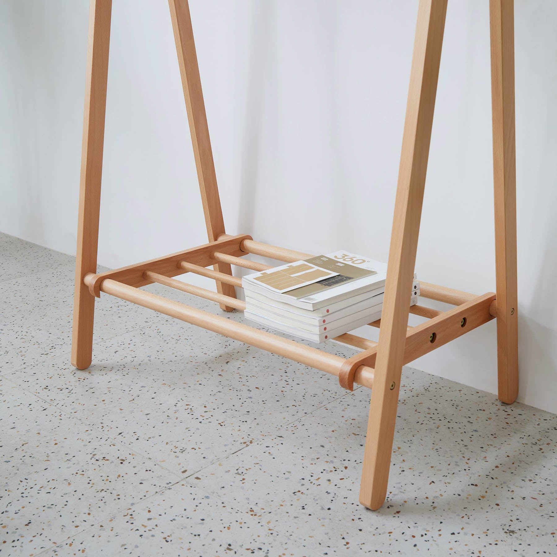 Baros Solid Beech Wood Clothing Rack