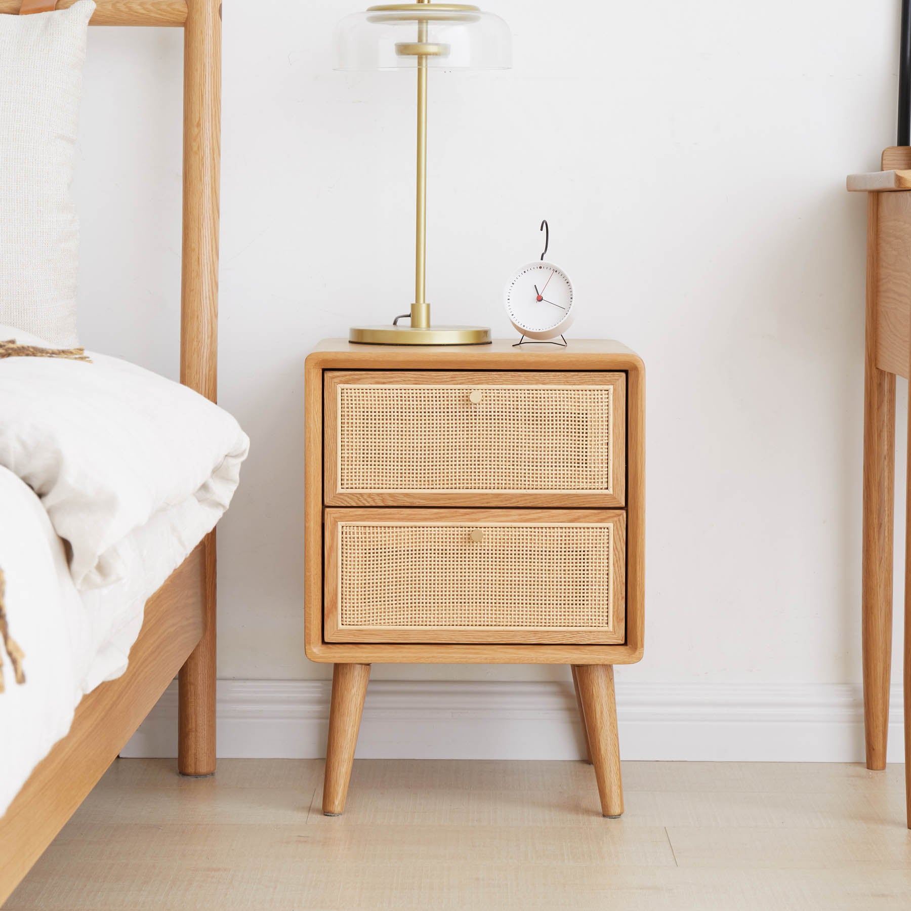 Struer Solid Oak Wood Bedside Table