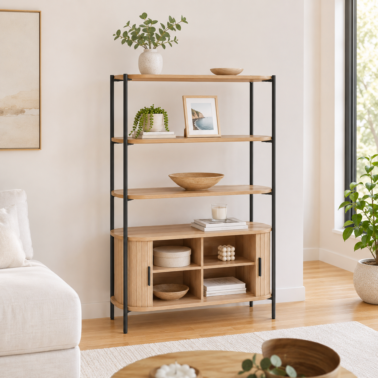 Grindsted 4-Tier Storage Shelves