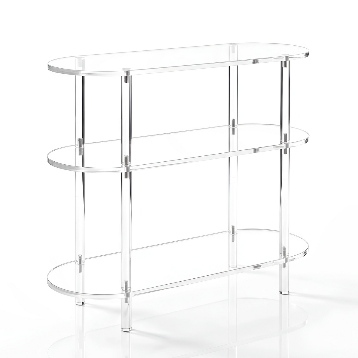 Grønnegata Acrylic 3 Tier Console Table