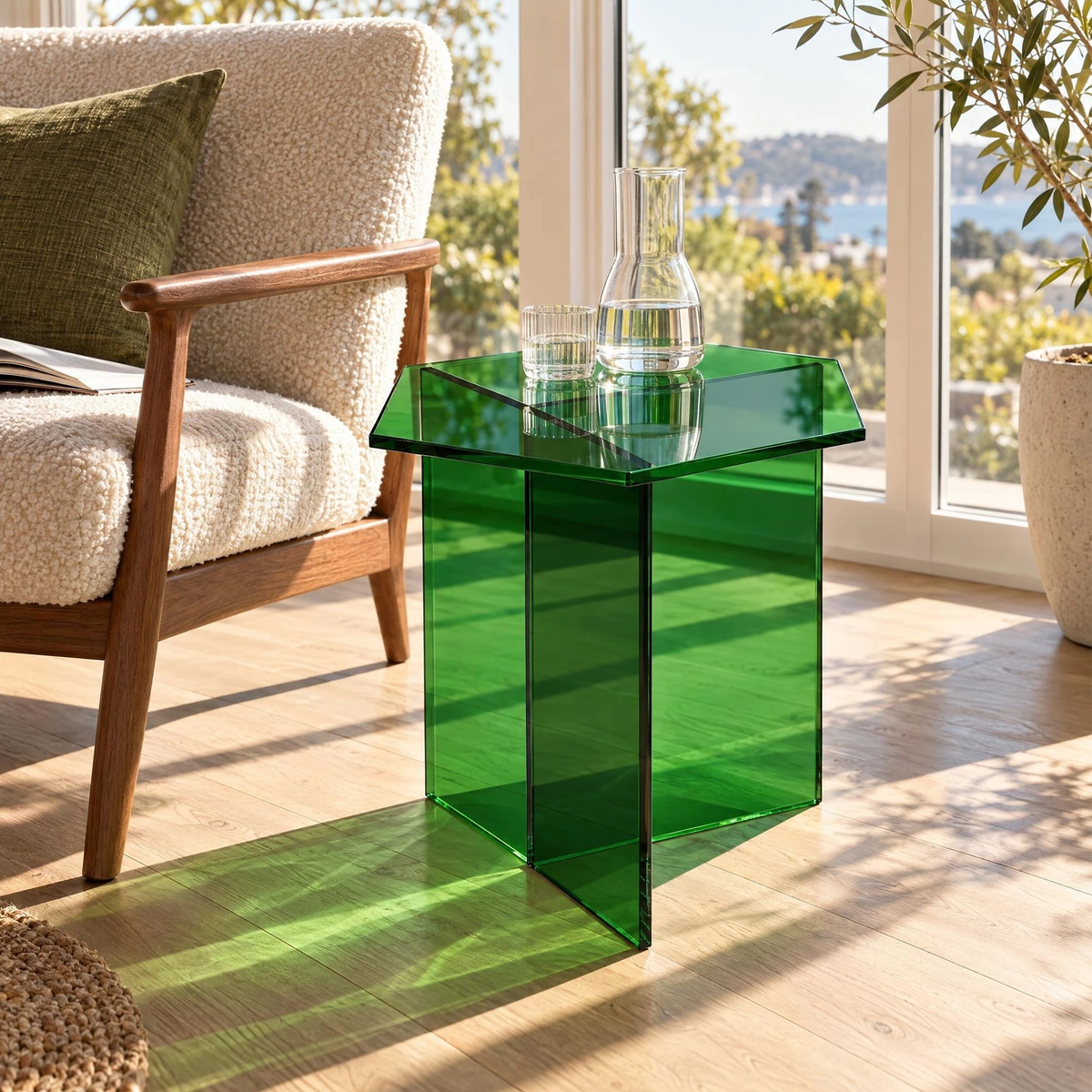Herlev Acrylic Bedside Table
