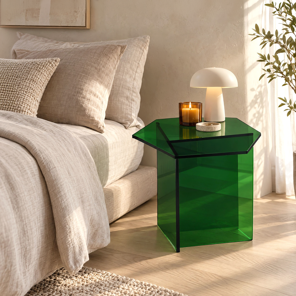 Herlev Acrylic Bedside Table