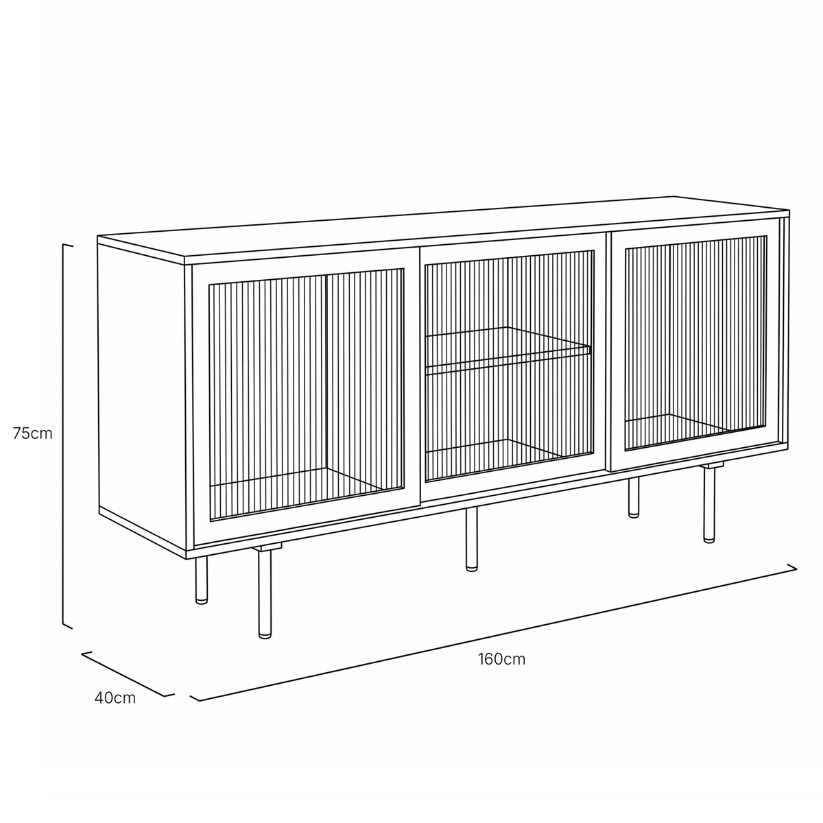 Hirtshals 160cm Oak Veneer TV Entertainment Stand