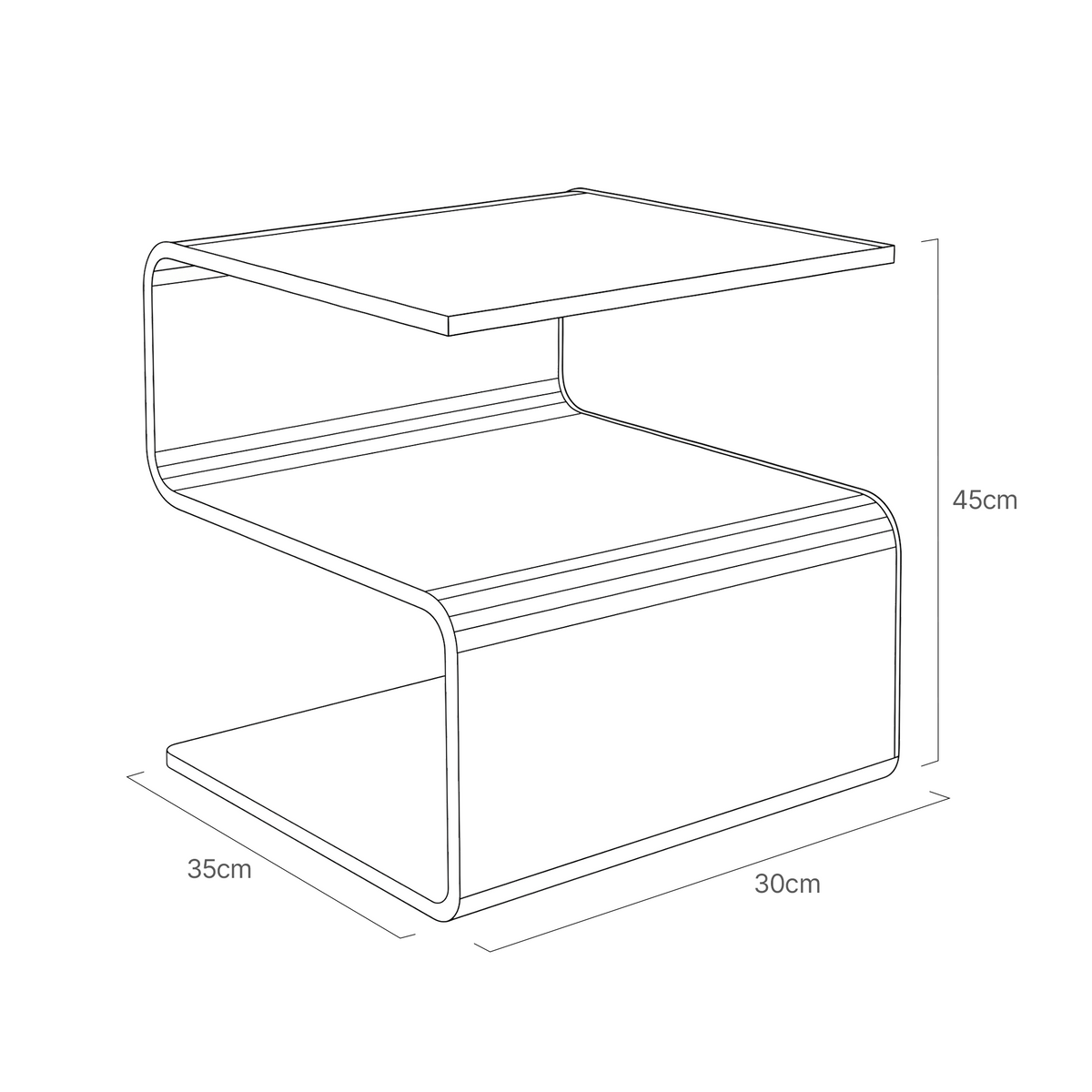 Hundested Acrylic Side Table