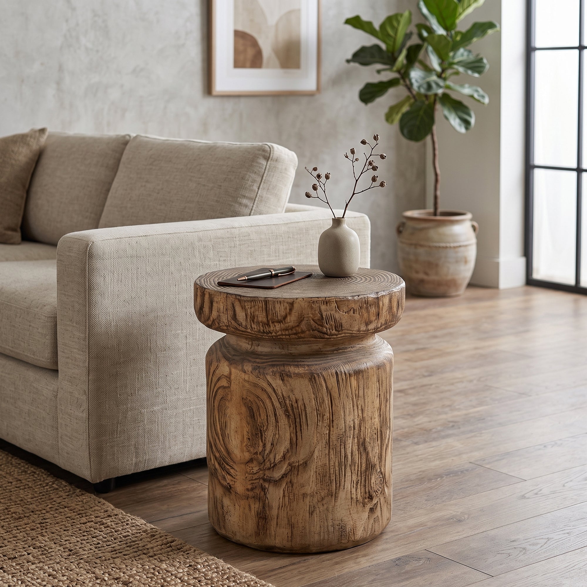 Marstrand Wooden Rustic Accent Table