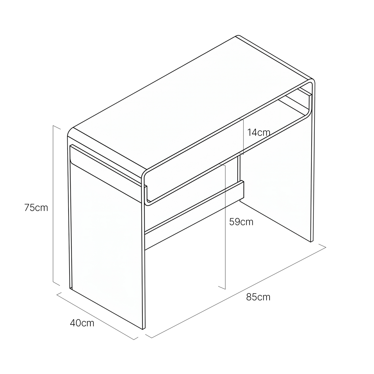Padborg Acrylic Console Table