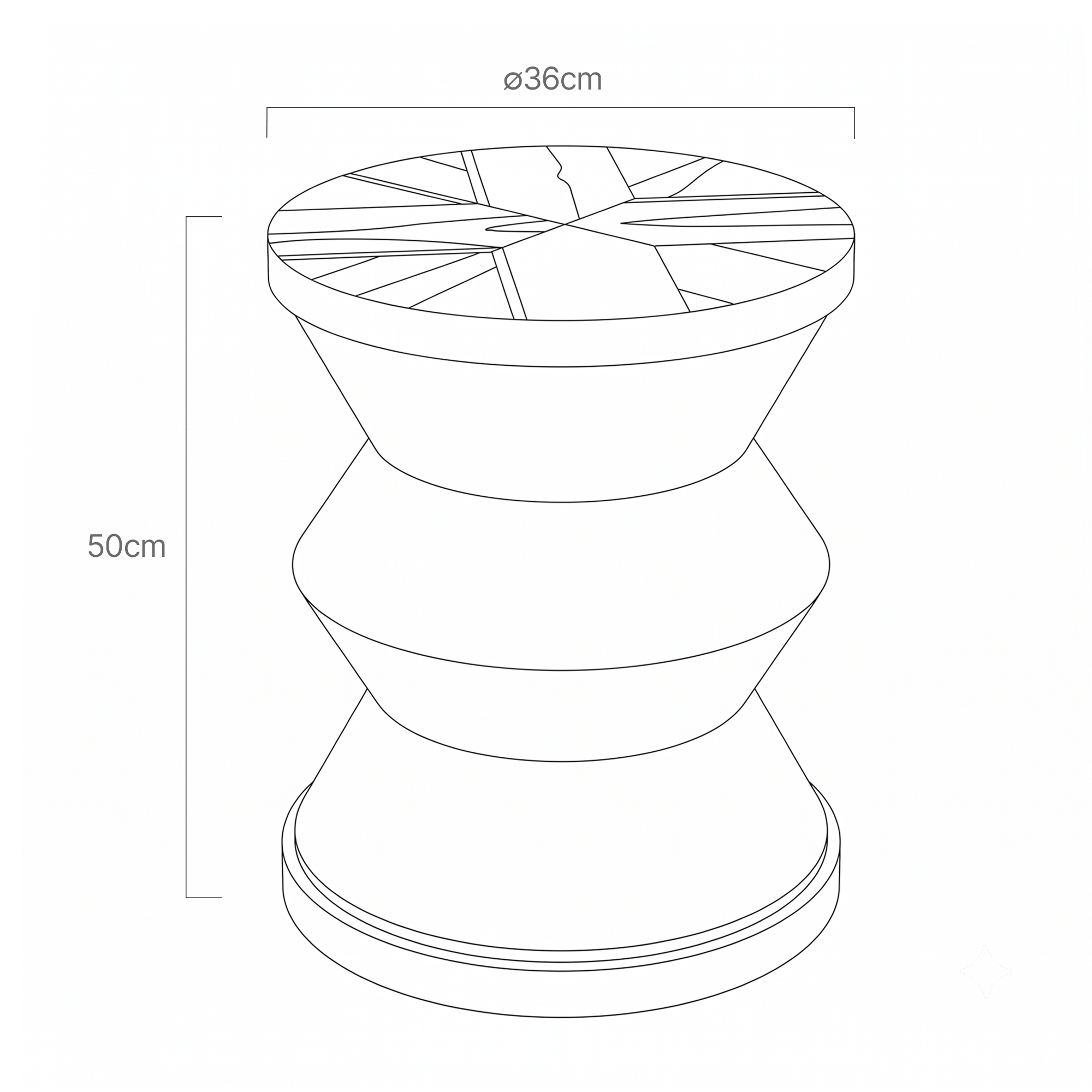 Piteå Sculptural Accent Side Table