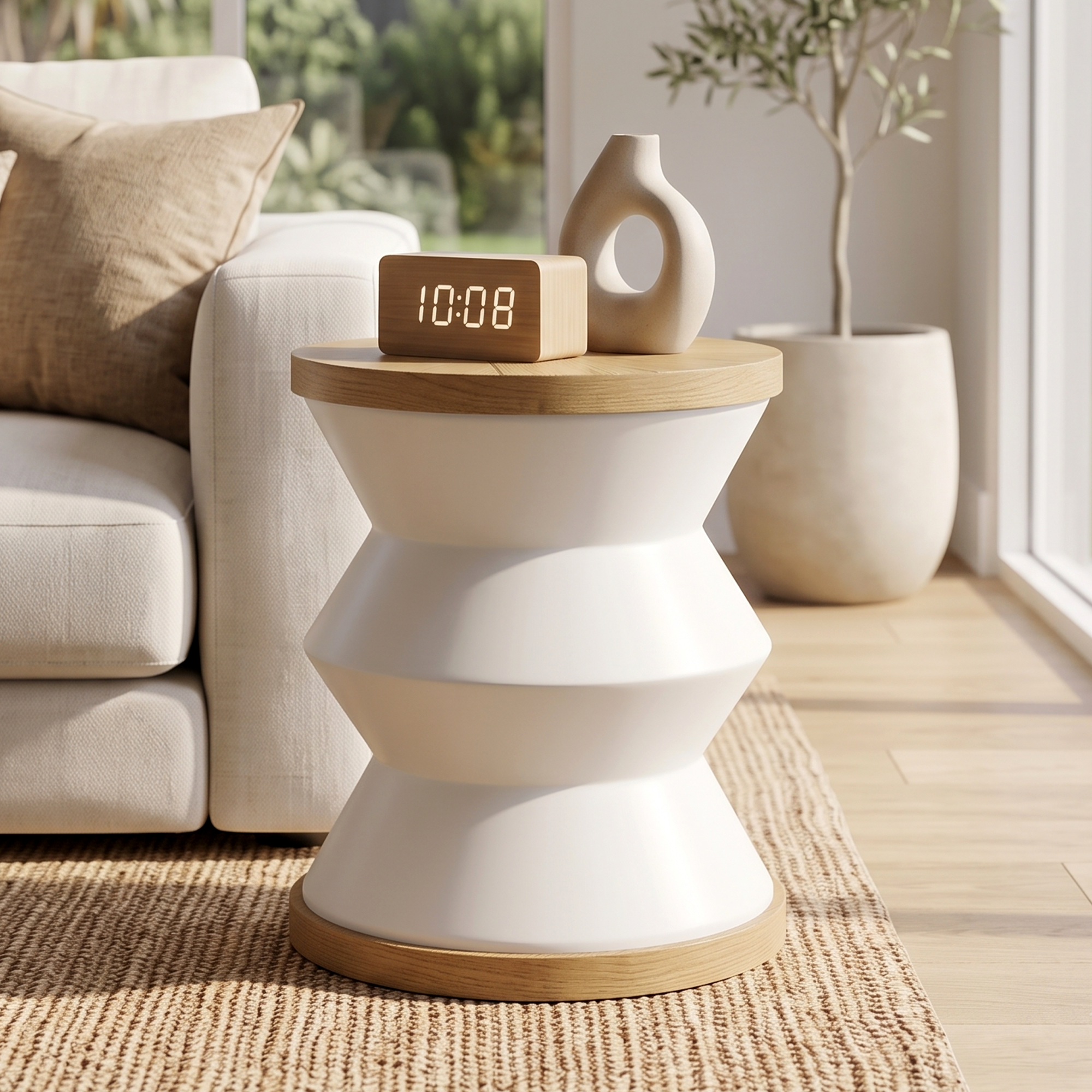 Piteå Sculptural Accent Side Table