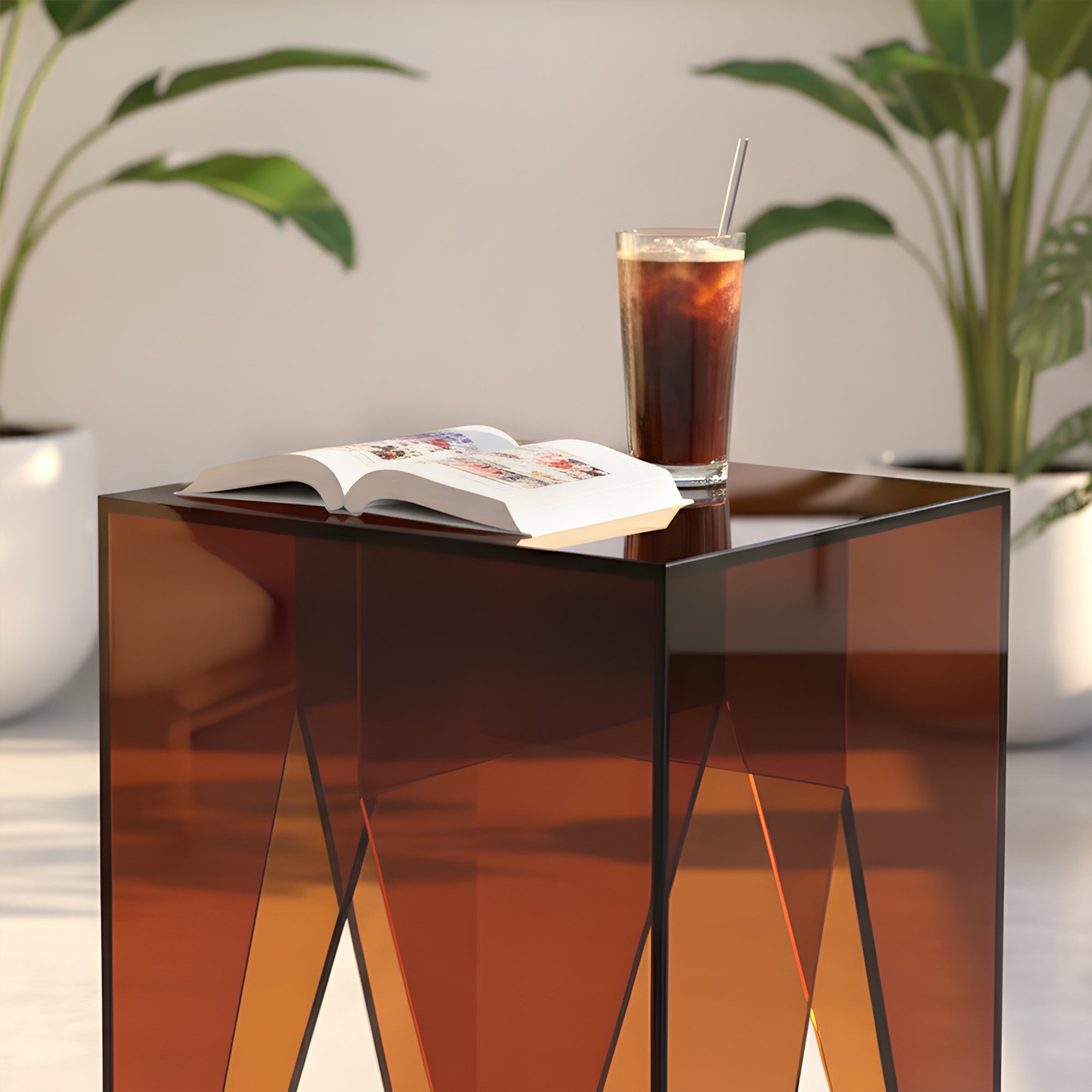 Varde Acrylic Bedside Table