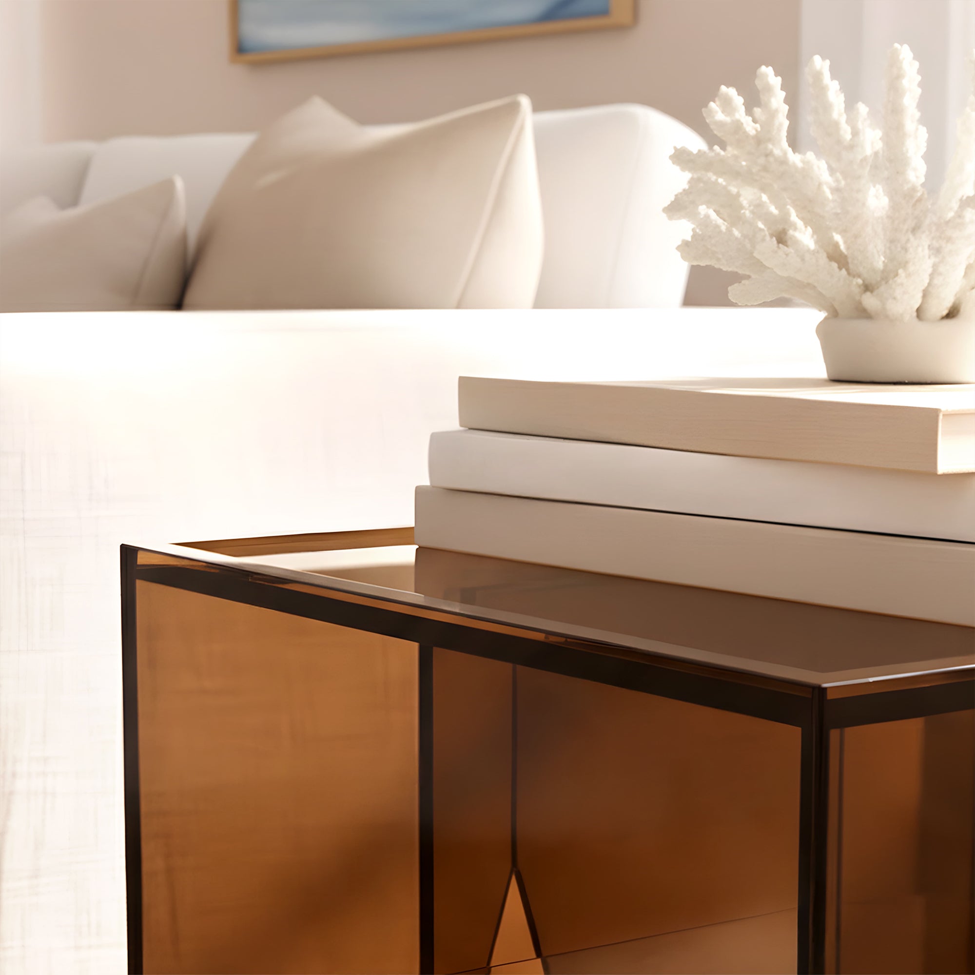 Varde Acrylic Bedside Table