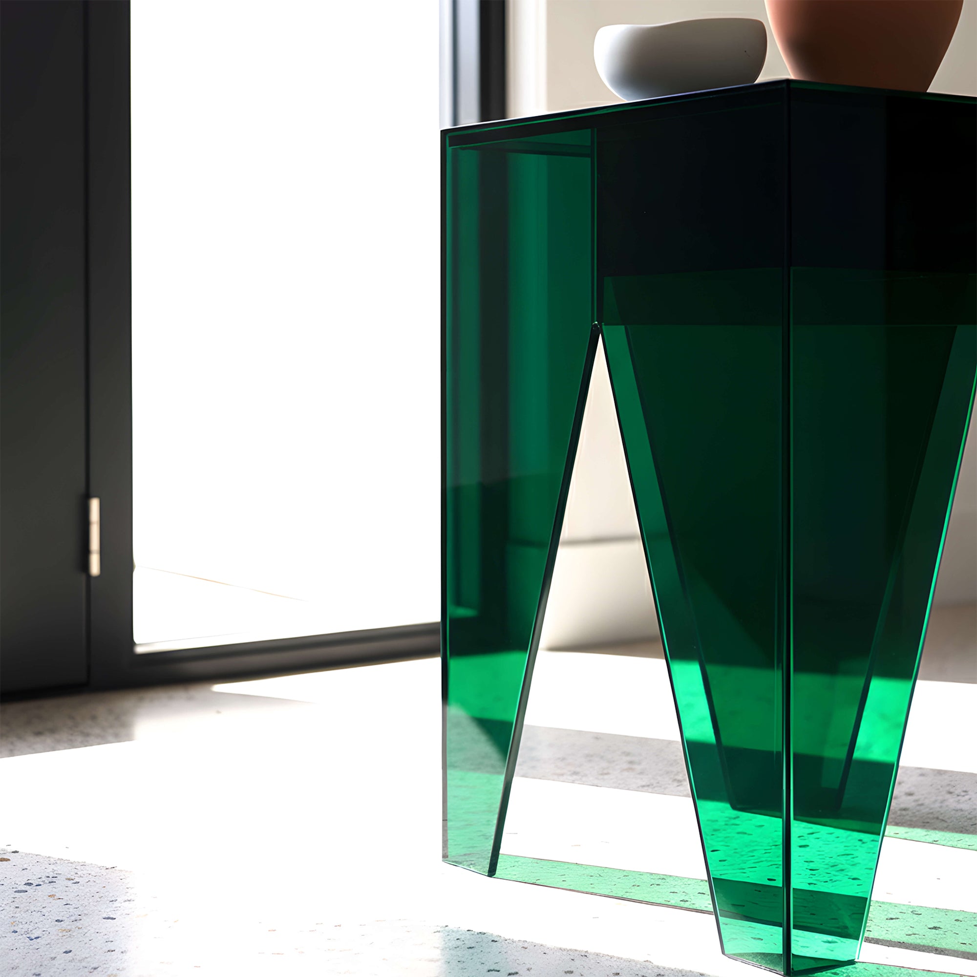 Varde Acrylic Bedside Table
