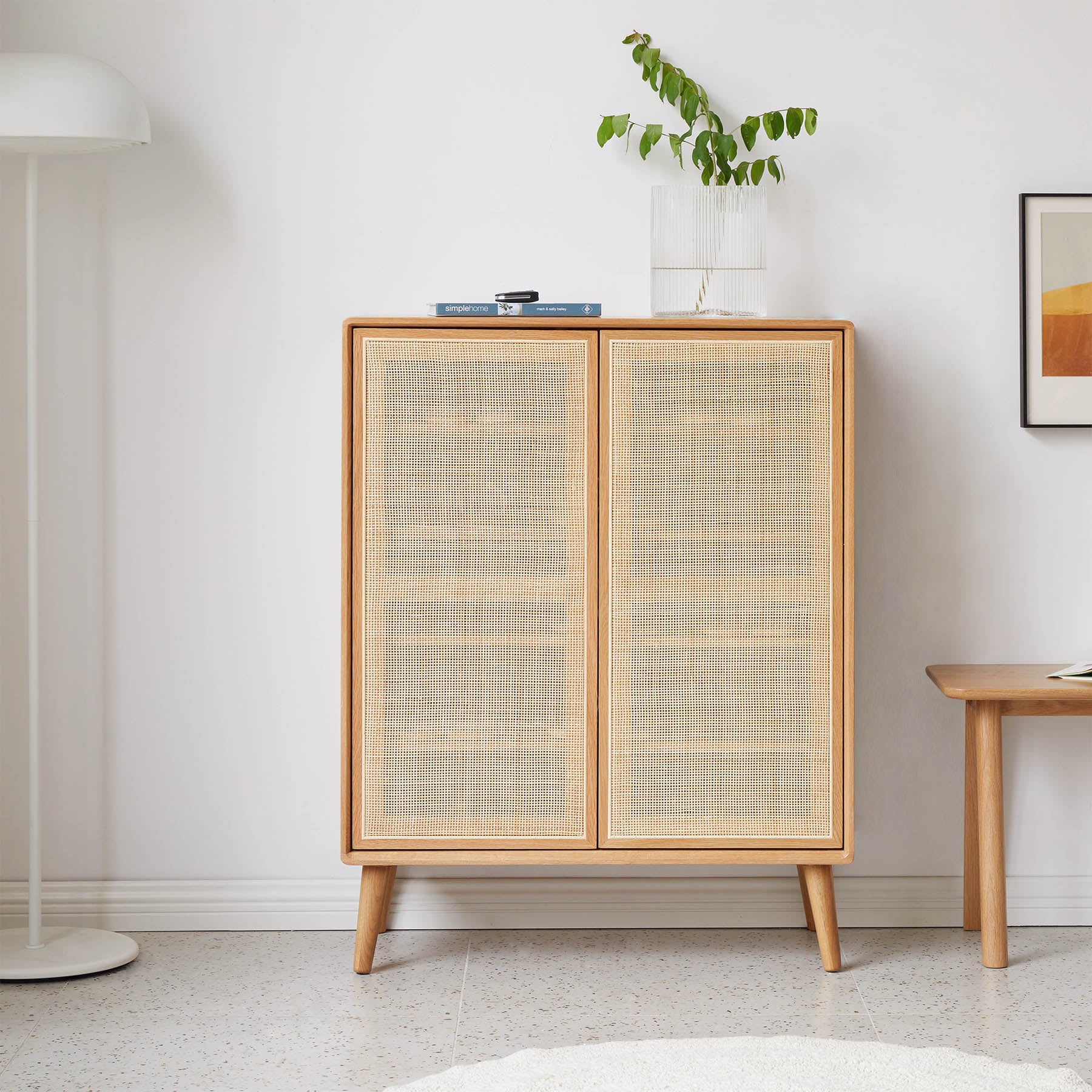 Arendal 5 Layer Solid Oak Wood Shoe Cabinet