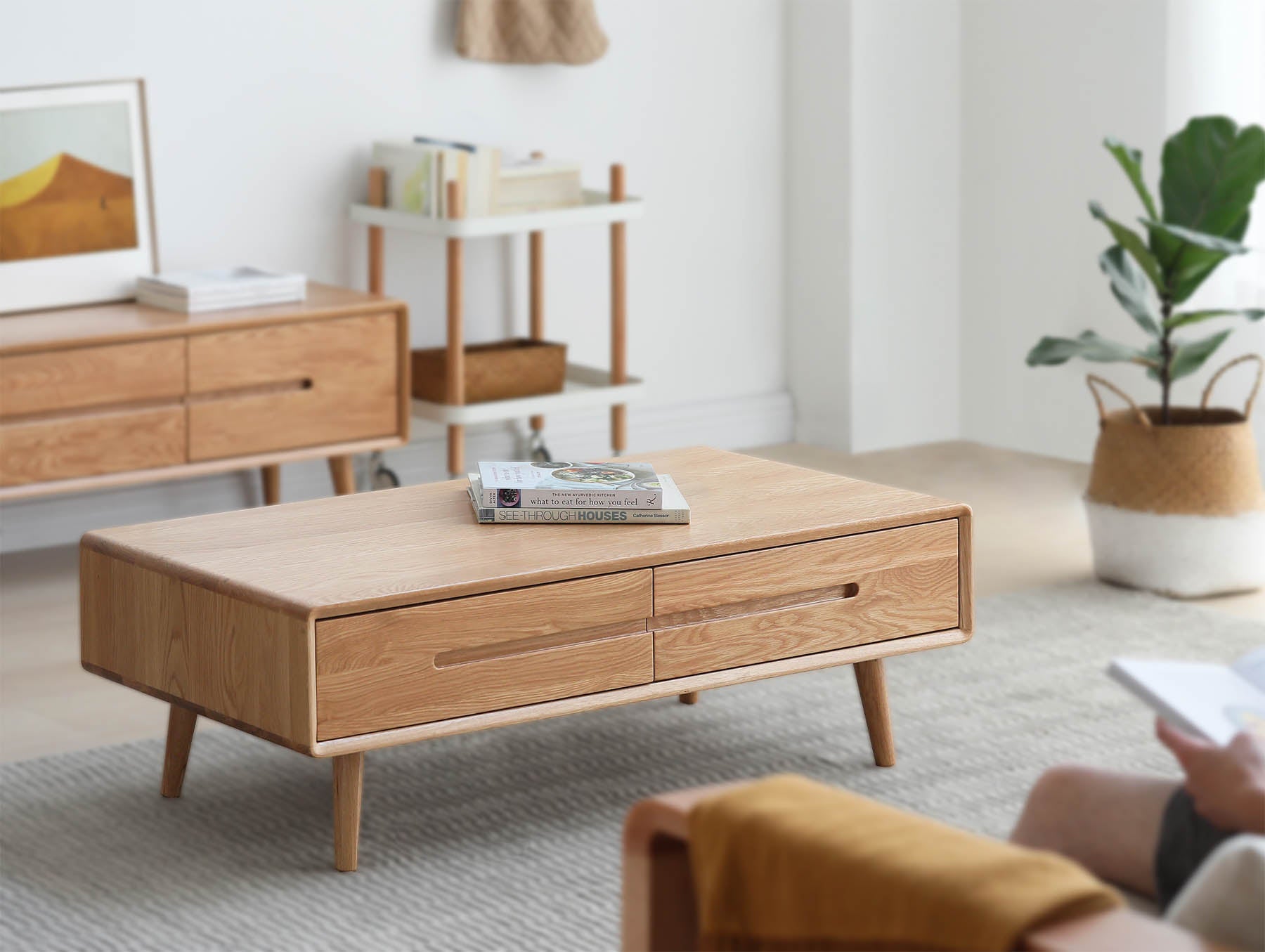 Engen Solid Oak Wood Coffee Table