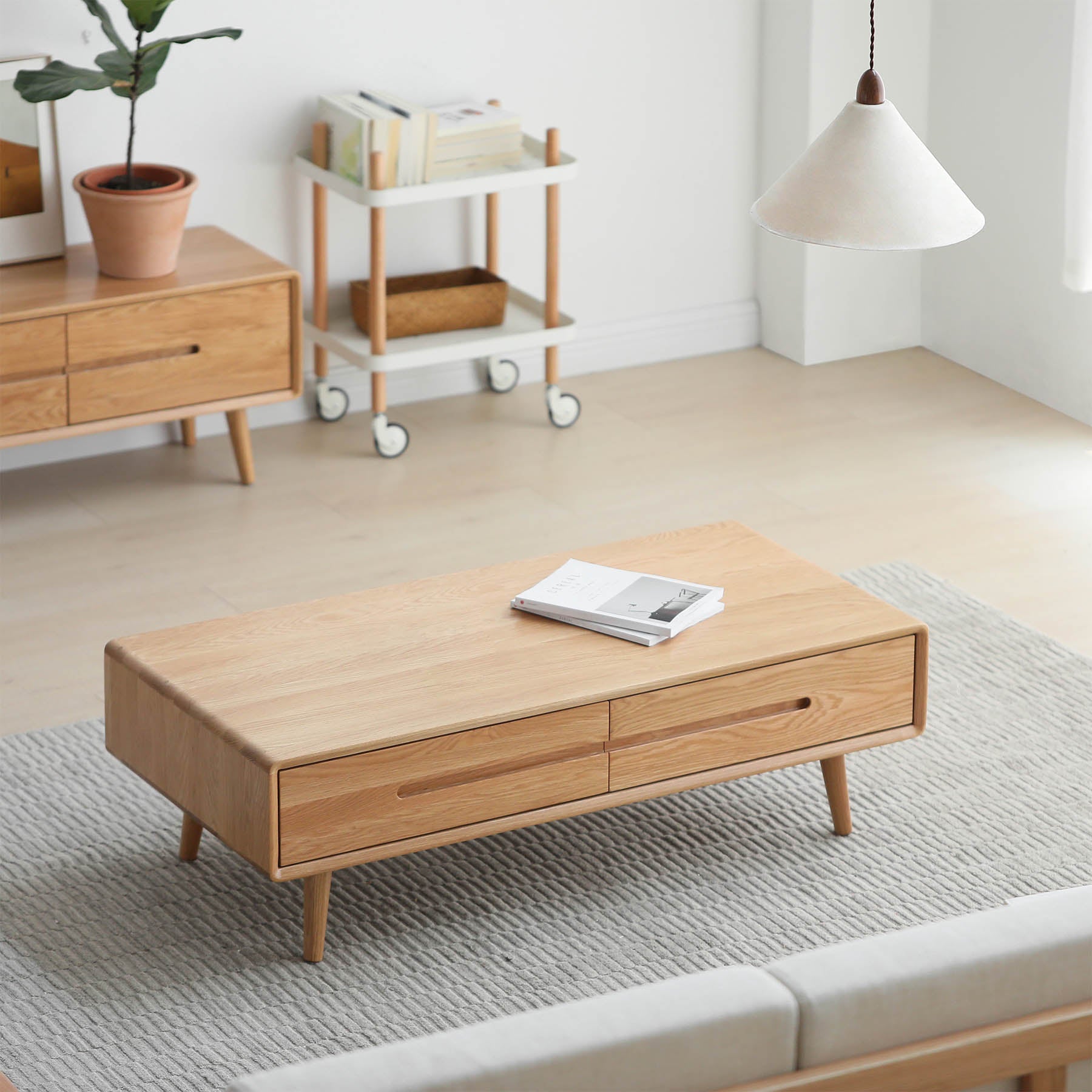 Engen Solid Oak Wood Coffee Table