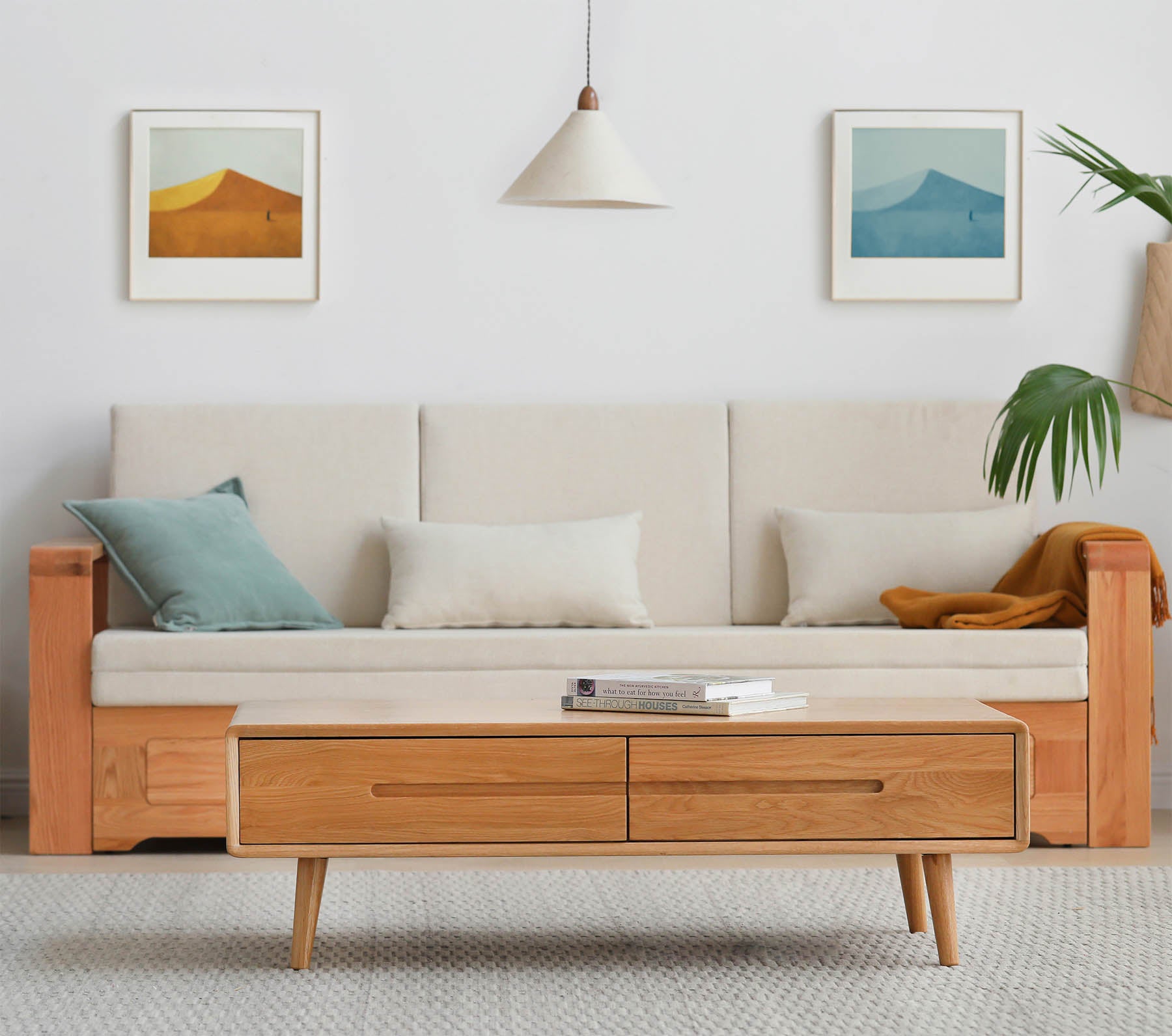 Engen Solid Oak Wood Coffee Table
