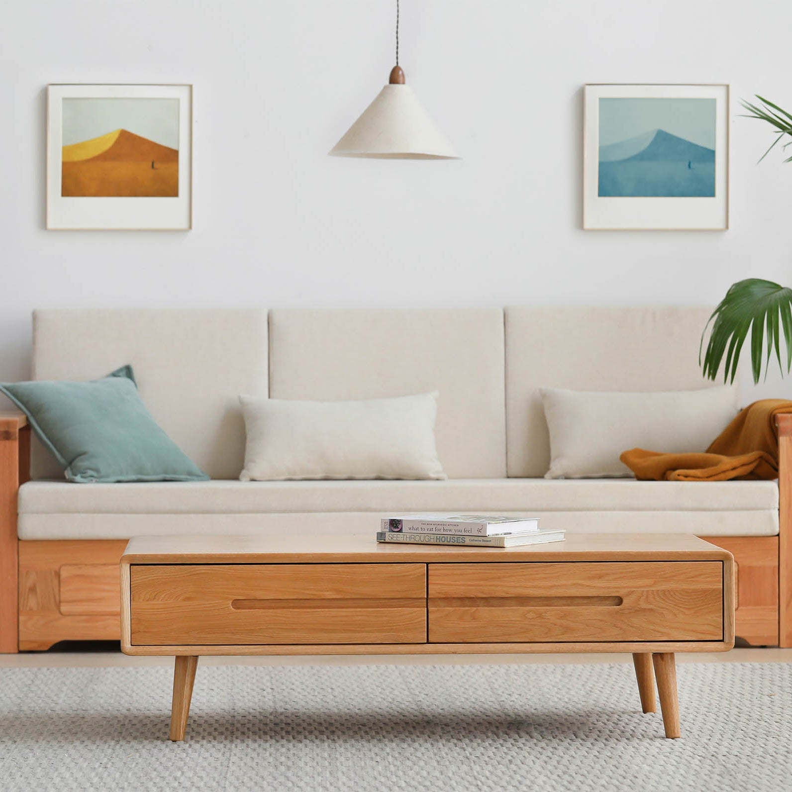 Engen Solid Oak Wood Coffee Table