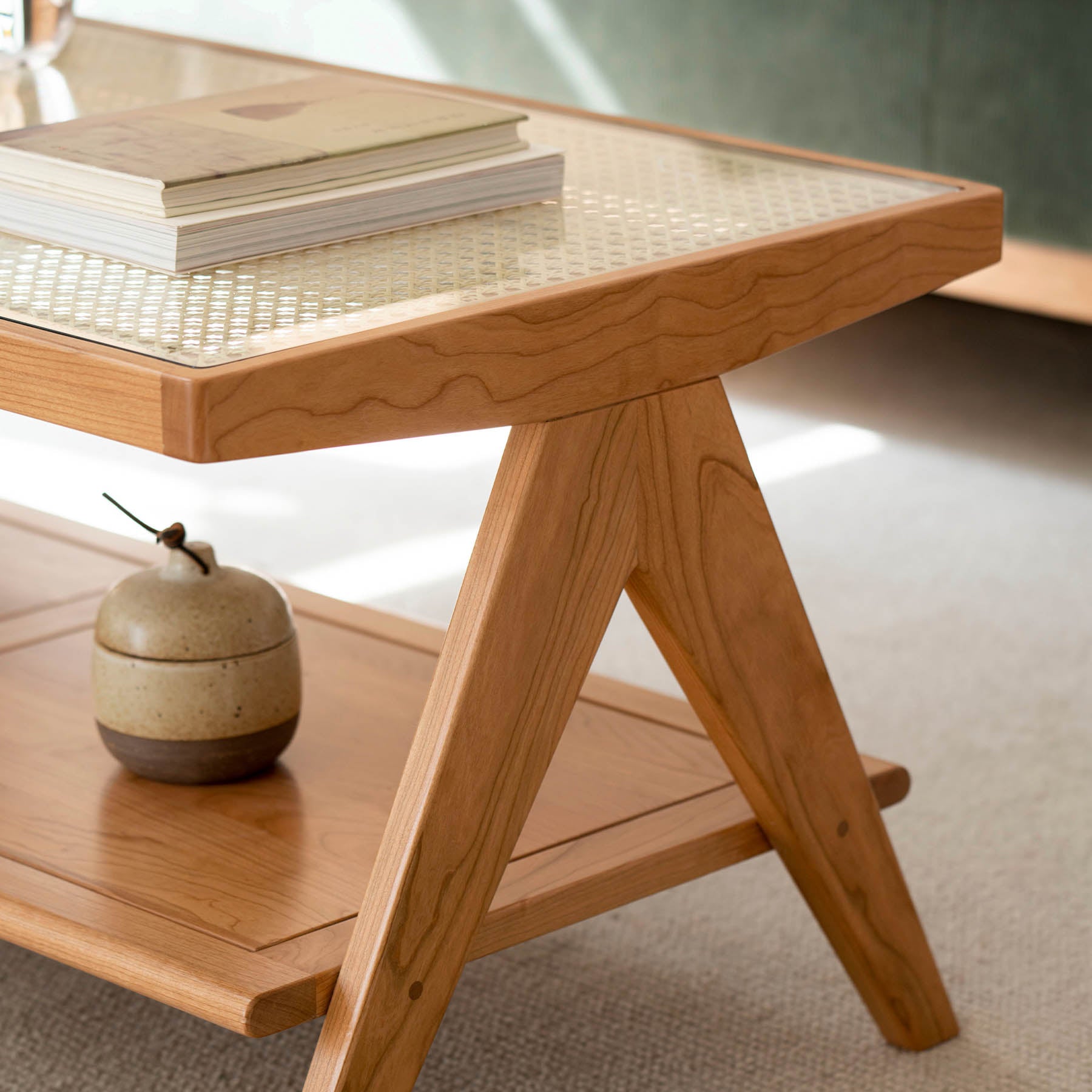 Hans Solid Cherry Wood Coffee Table