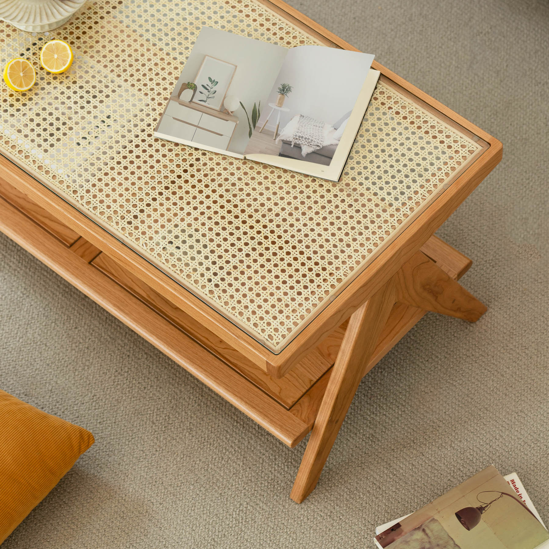 Hans Solid Cherry Wood Coffee Table