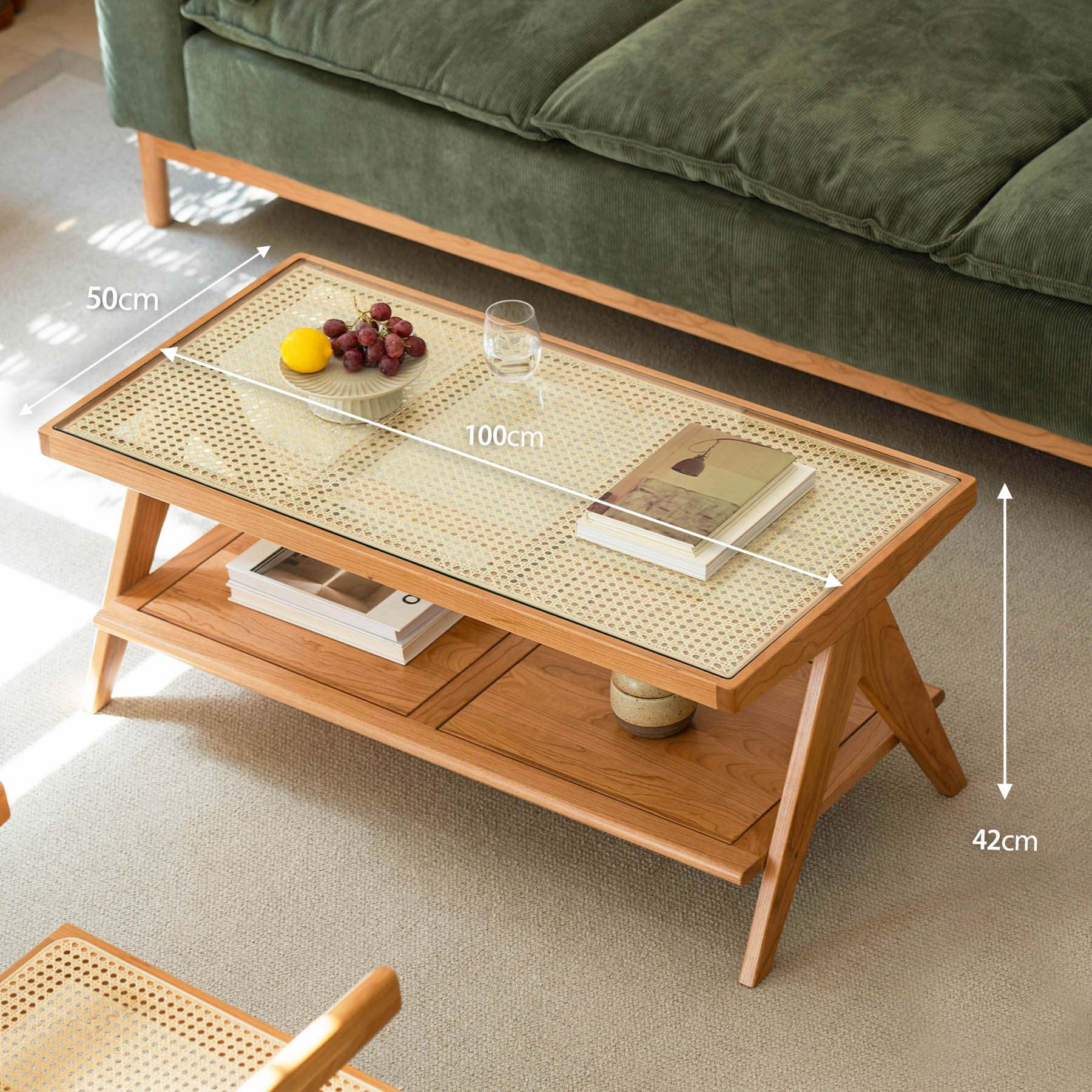 Hans Solid Cherry Wood Coffee Table