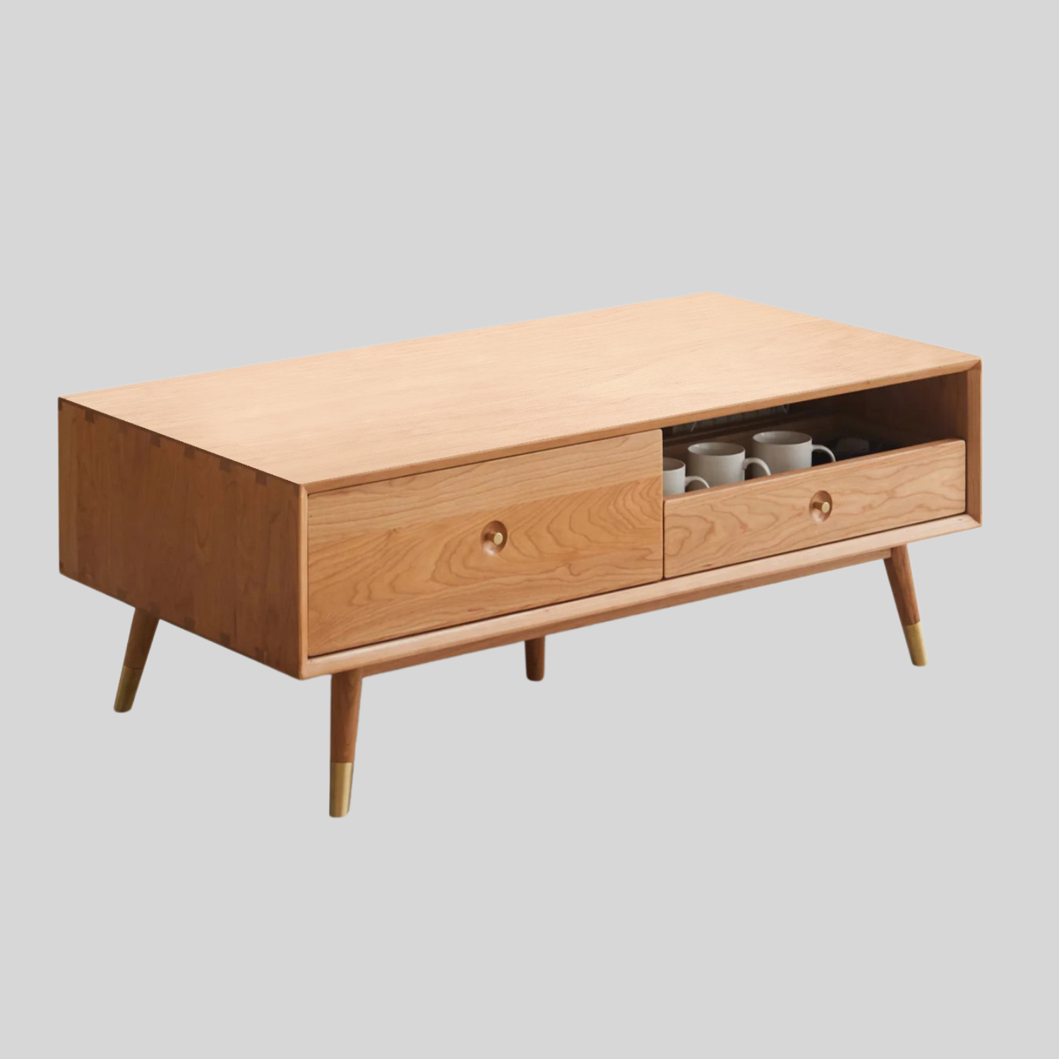 Kleiven Solid Cherry Wood Coffee Table