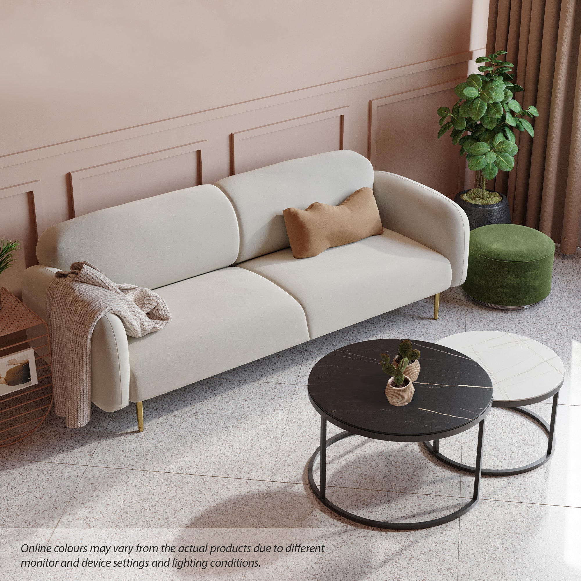 Delary 2 Seater Linen Sofa