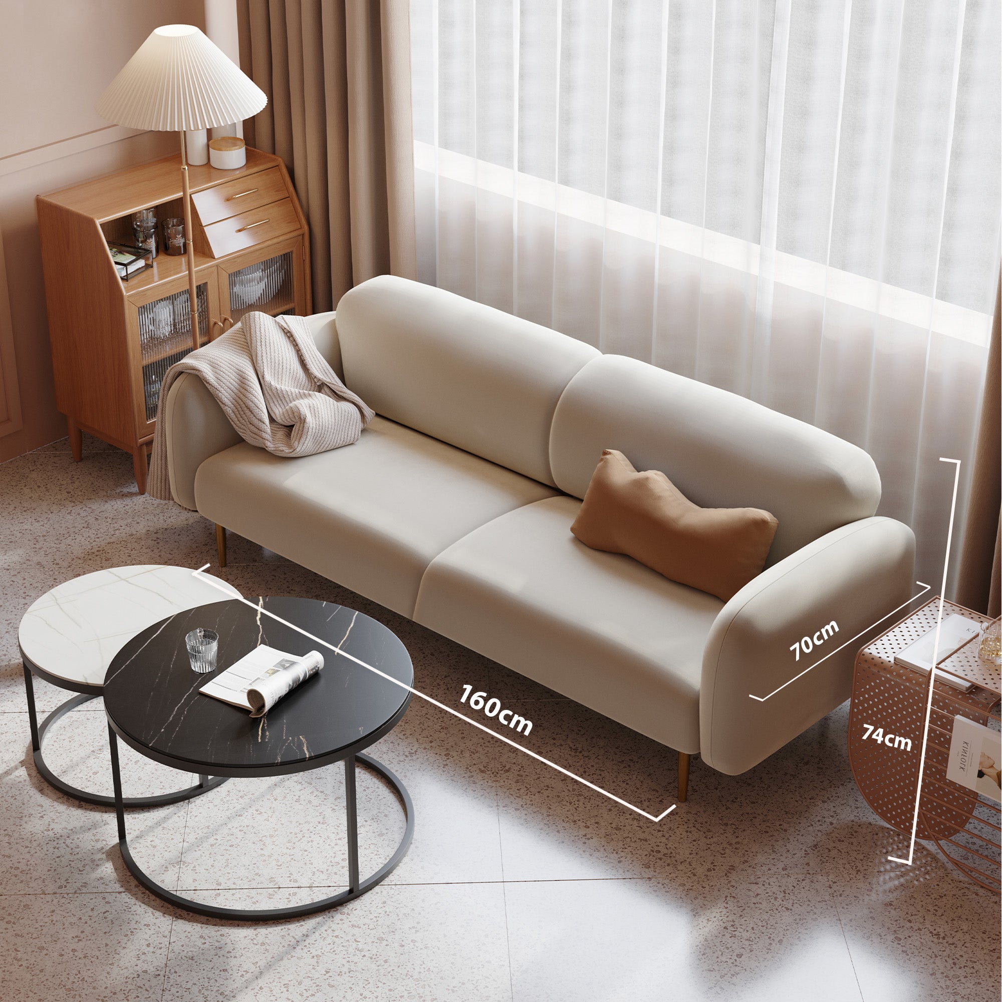 Delary 2 Seater Linen Sofa