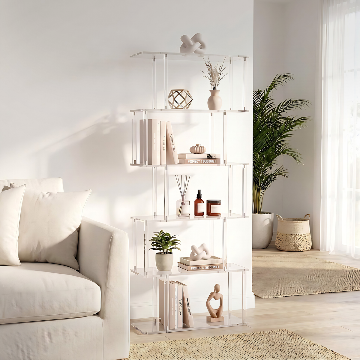 Stege Acrylic 6 Tier Shelving Unit