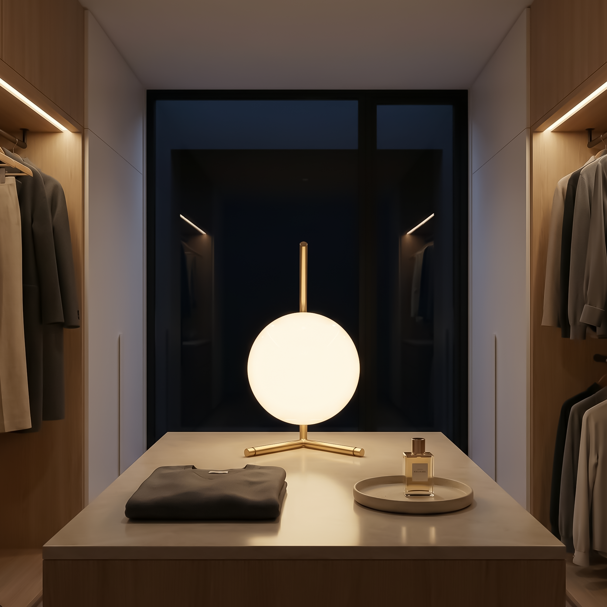 Milano Glass Globe Table Lamp - Gold