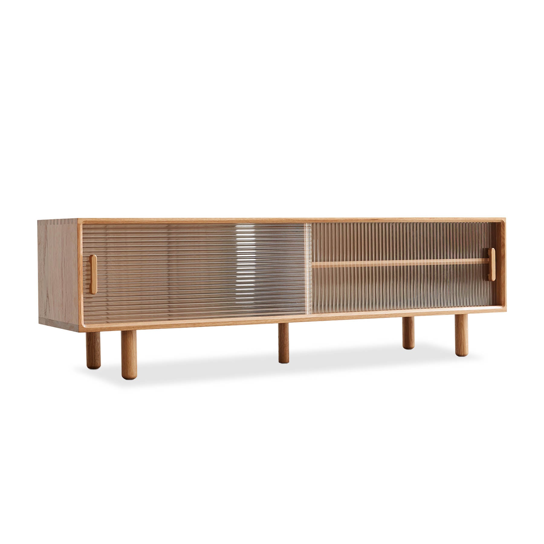 Tidan Solid Oak Wood Entertainment Unit