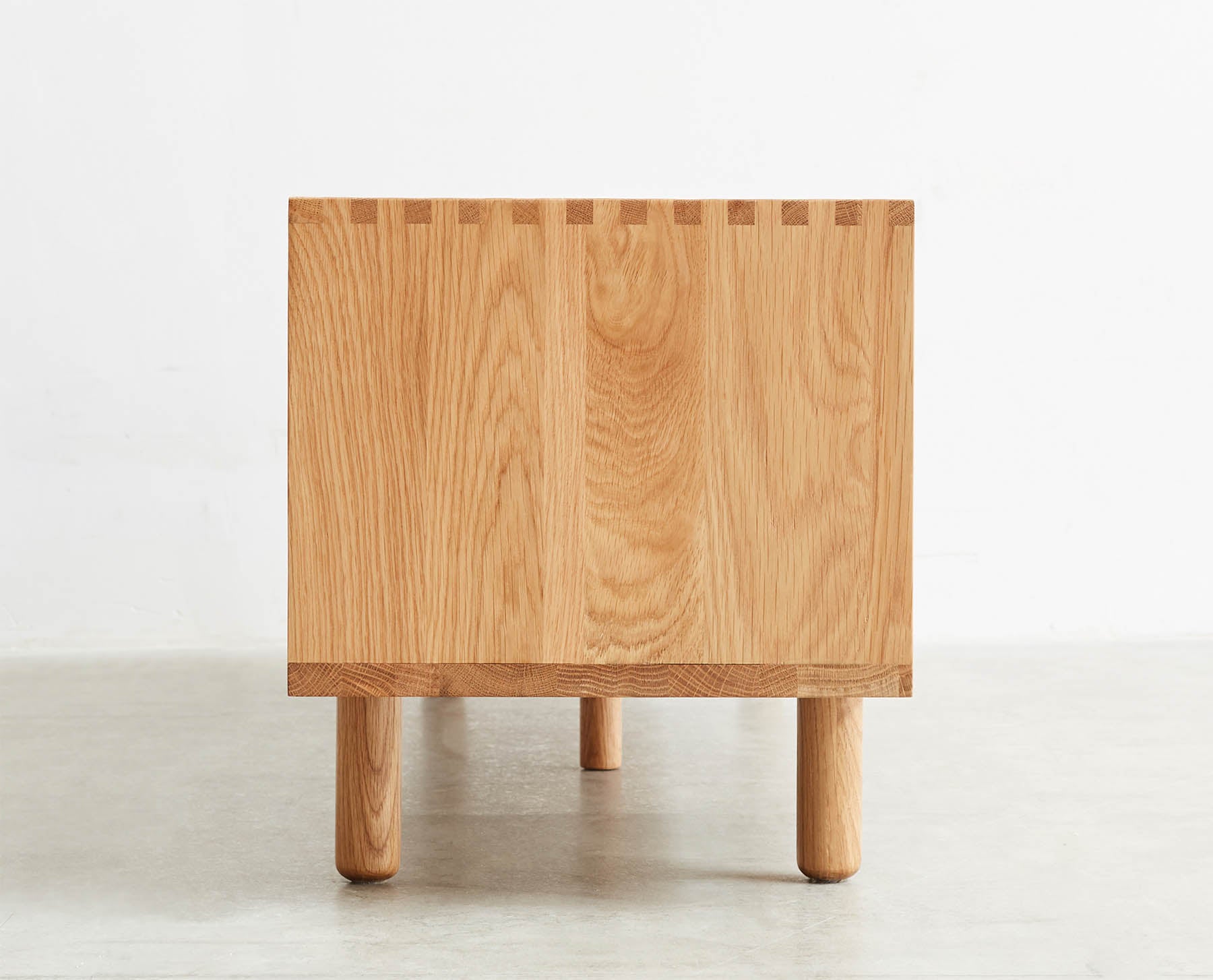 Tidan Solid Oak Wood Entertainment Unit