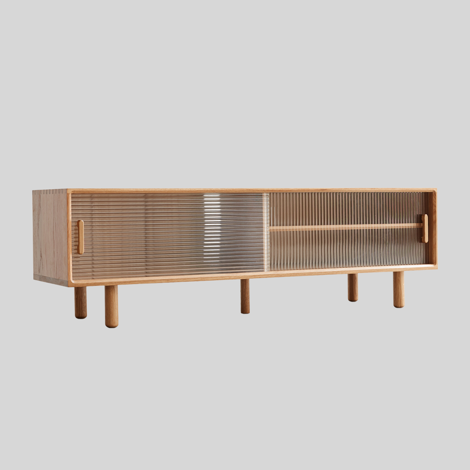 Valje Fluted Glass Entertainment Unit