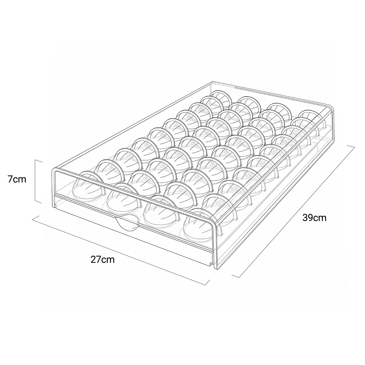 Värnamo Acrylic Coffee Pod Storage Drawer