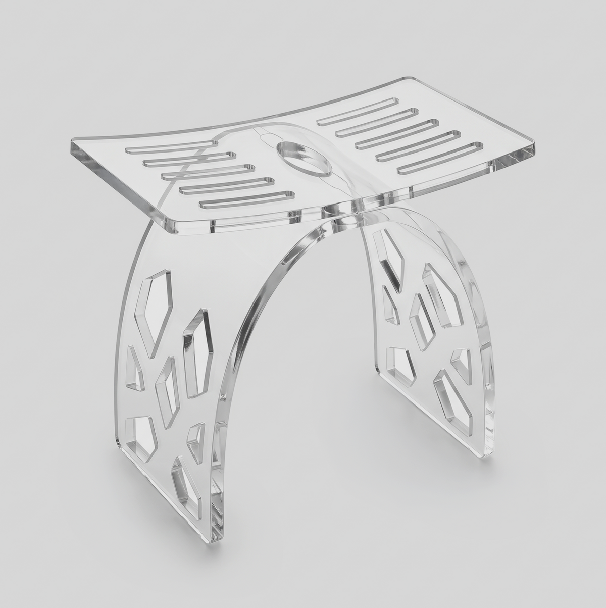 Vestergade Clear Acrylic Bath Shower Stool