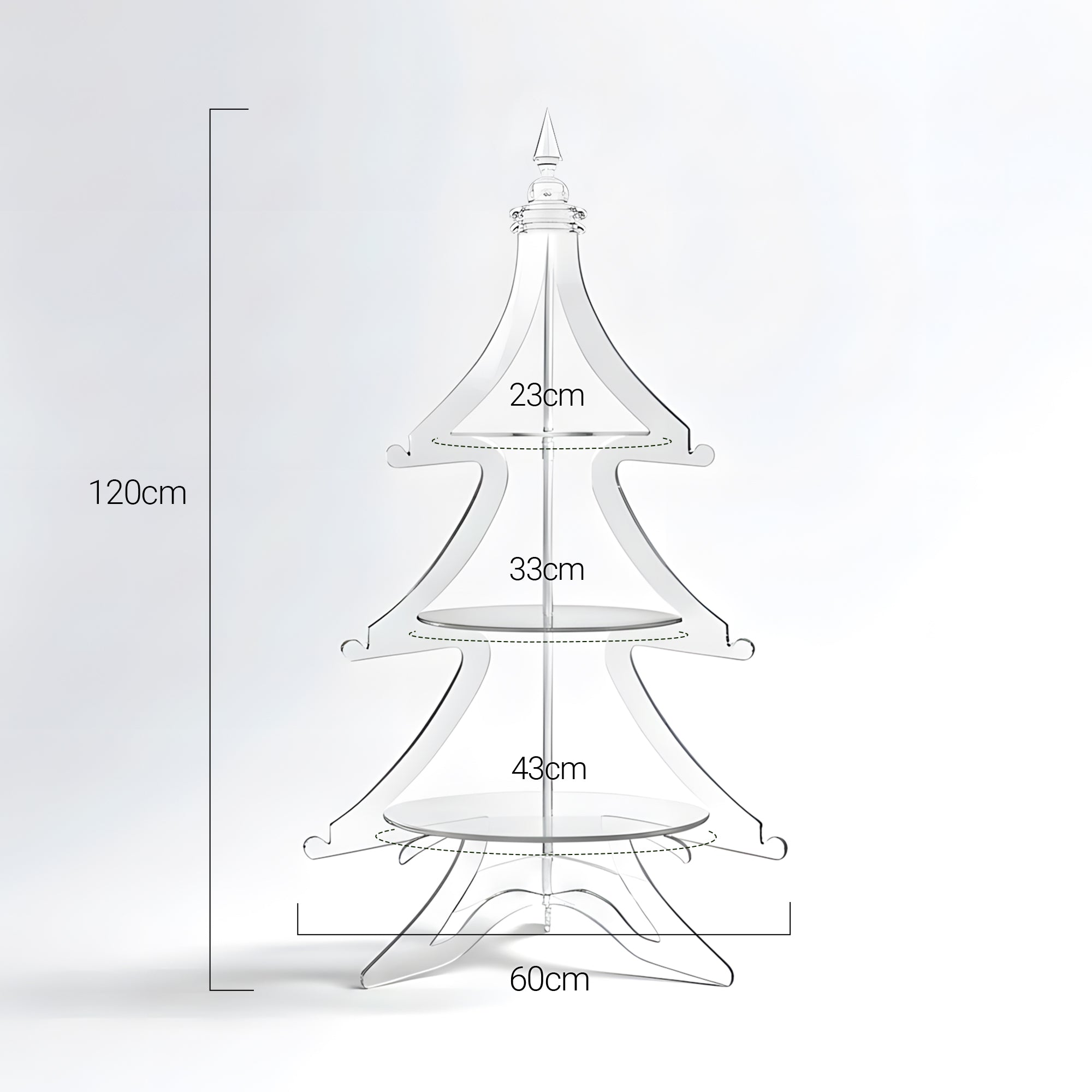 Götgatan 3-Tier Acrylic Christmas Tree Dessert Stand