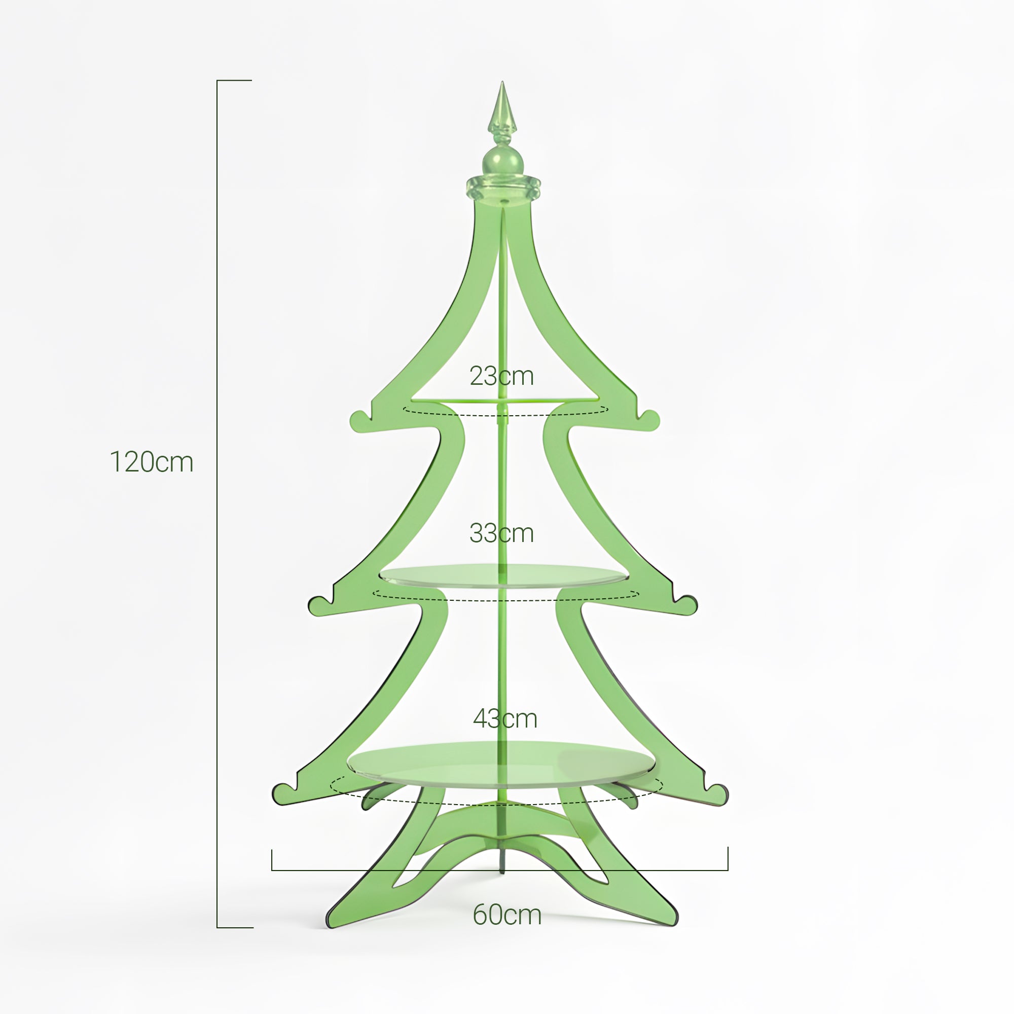 Götgatan 3-Tier Acrylic Christmas Tree Dessert Stand