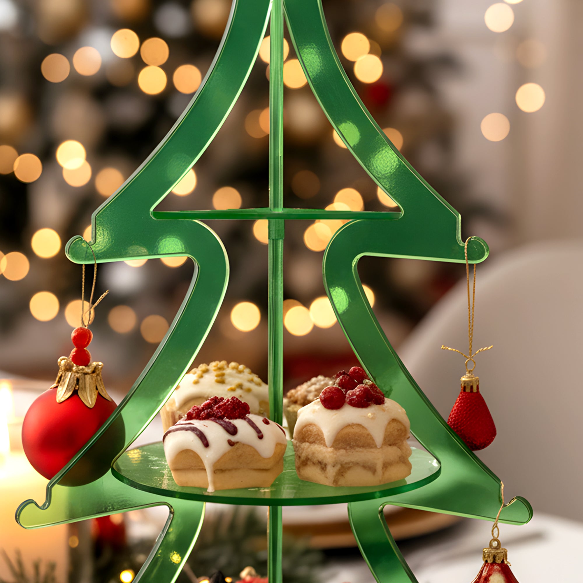 Götgatan 3-Tier Acrylic Christmas Tree Dessert Stand