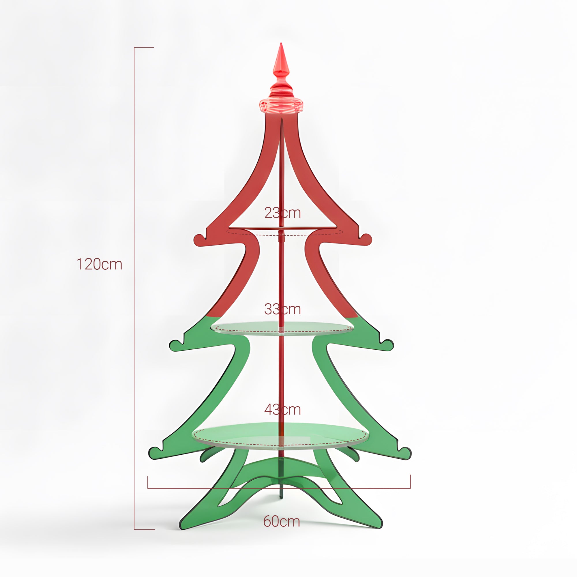 Götgatan 3-Tier Acrylic Christmas Tree Dessert Stand