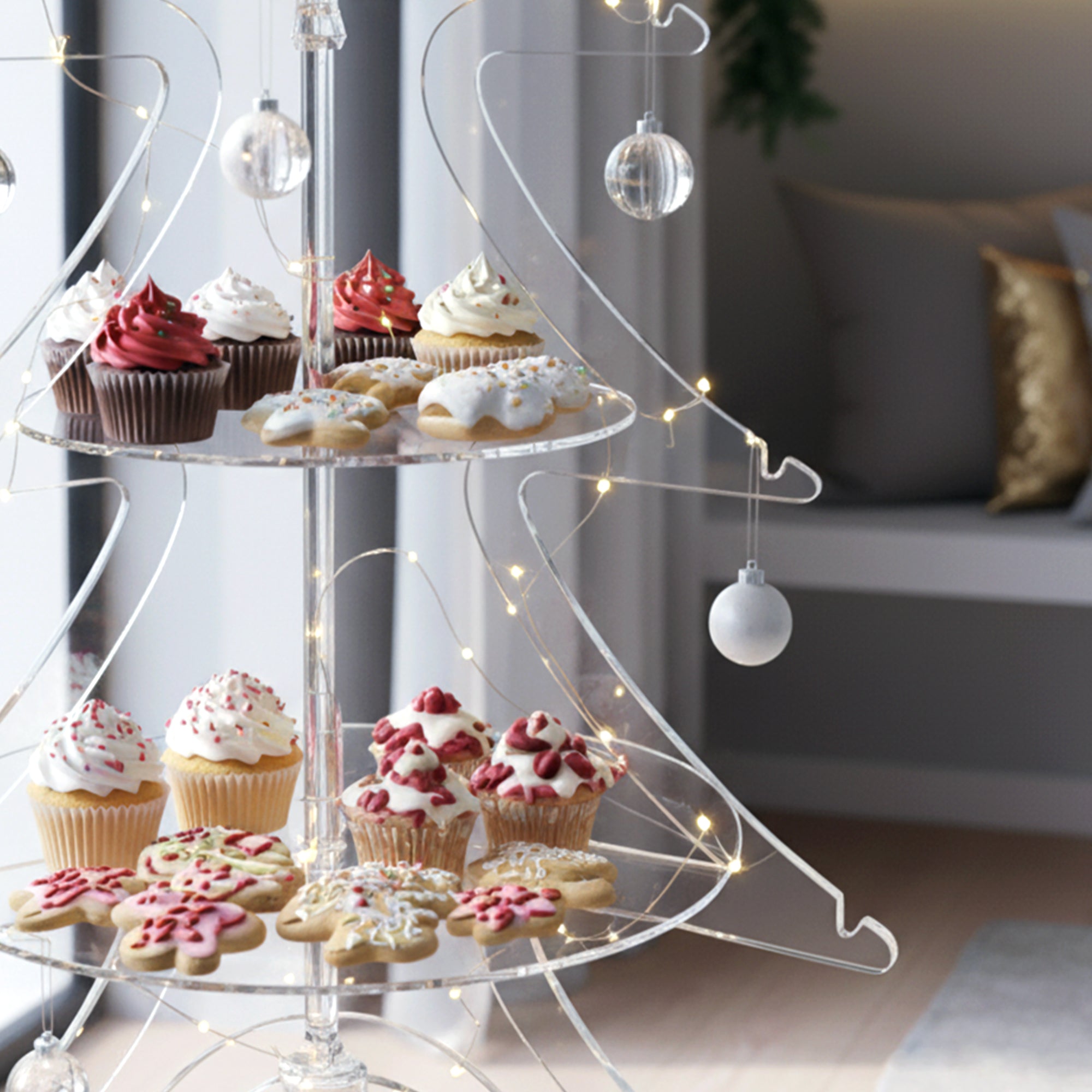 Södergatan 3-Tier Acrylic Christmas Tree Dessert Stand