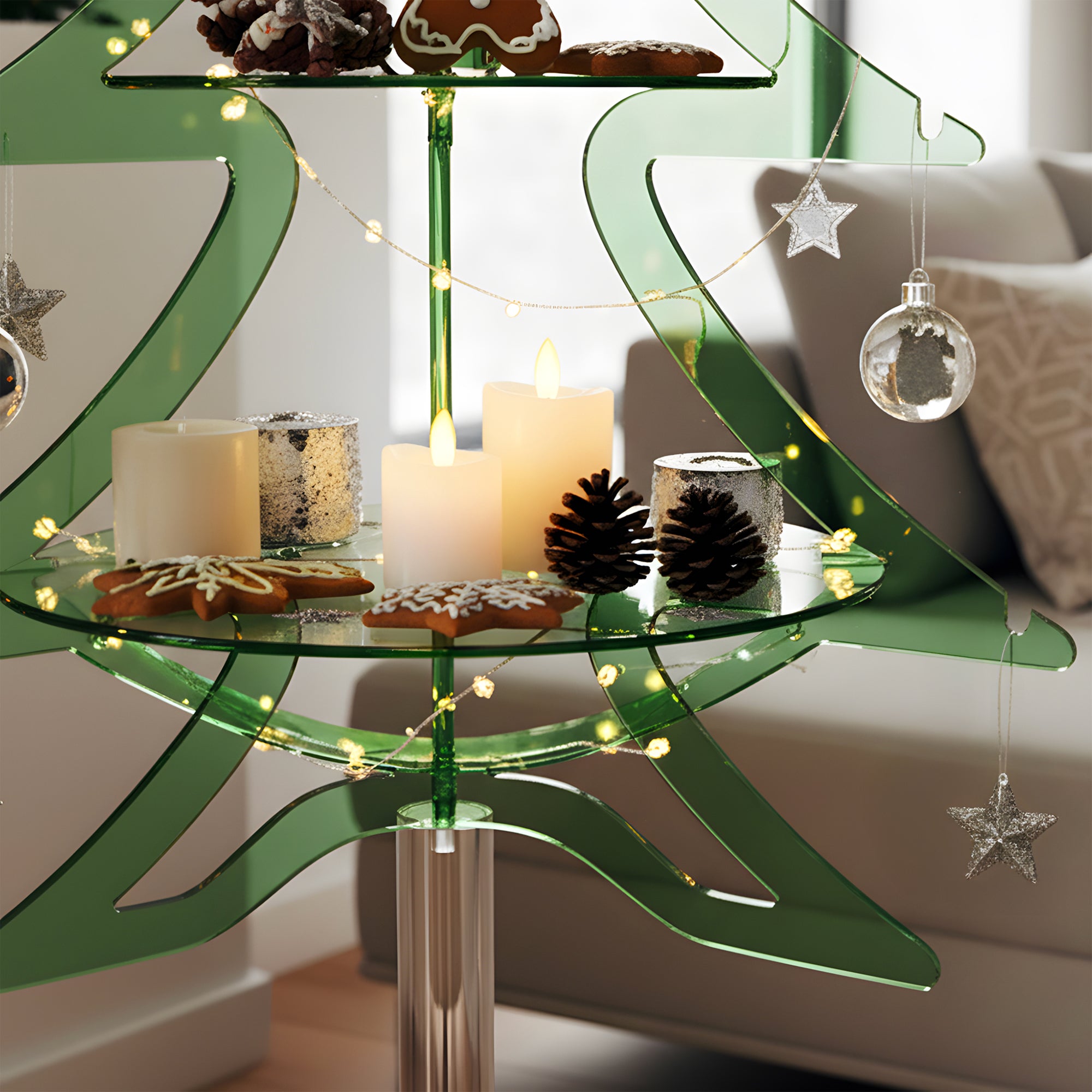Södergatan 3-Tier Acrylic Christmas Tree Dessert Stand